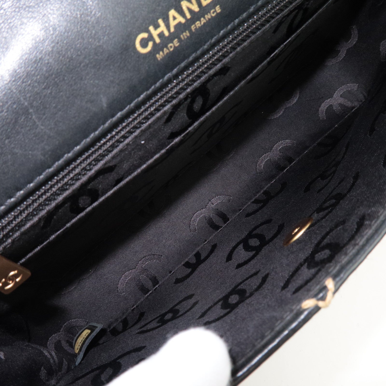 CHANEL WildStitch Leather W Chain Bag Black Gold HDW A14687 *Dust bag, G Card