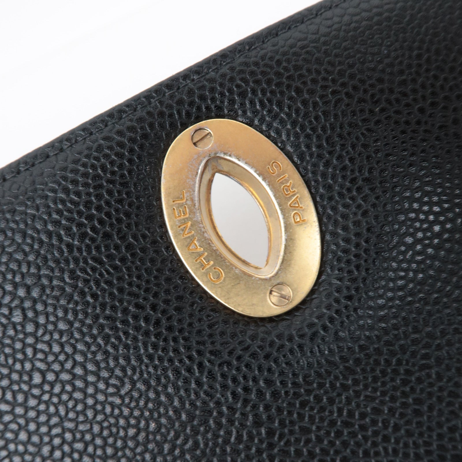 CHANEL Matelasse Caviar Skin Big Coco Chain Bag Black