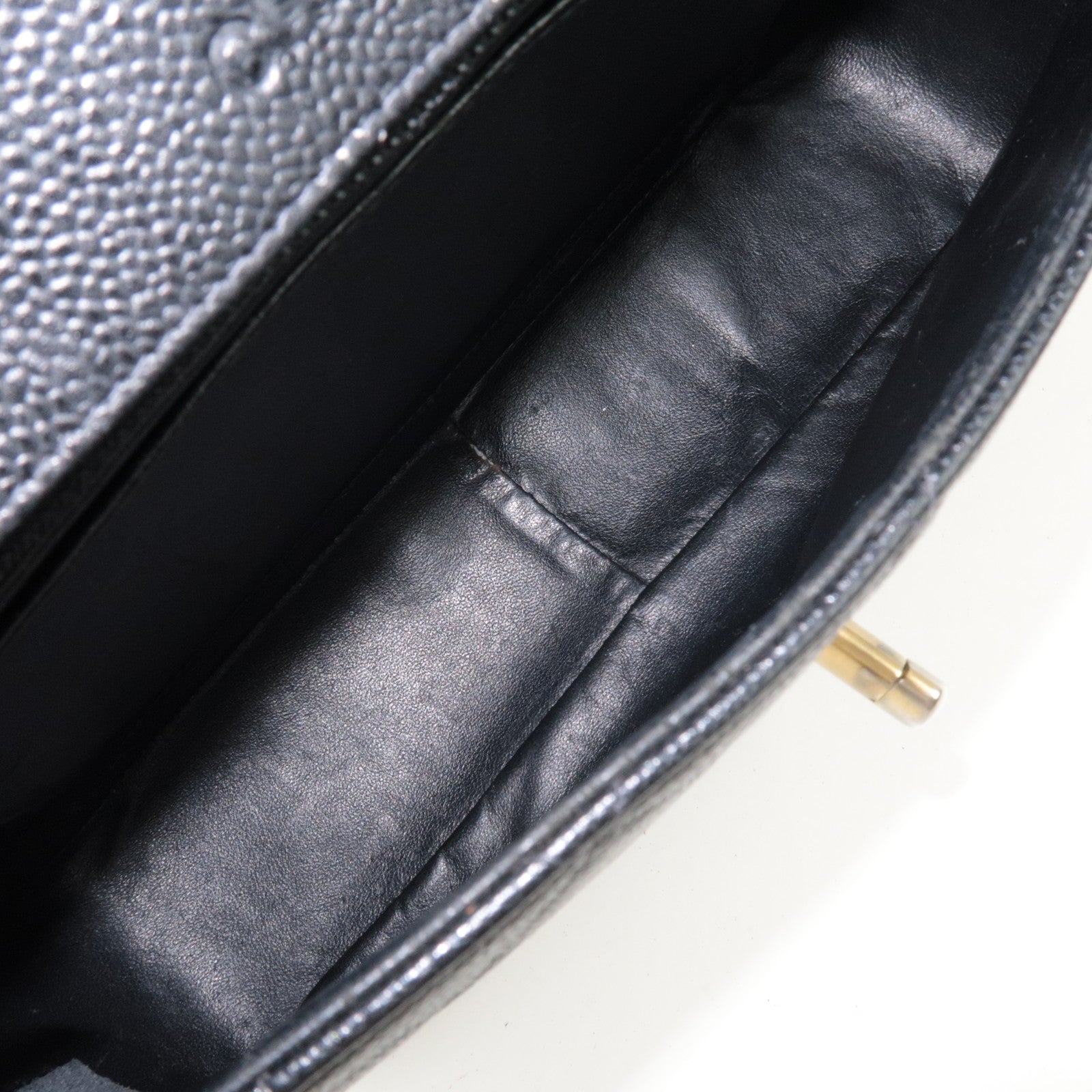 CHANEL Matelasse Caviar Skin Big Coco Chain Bag Black