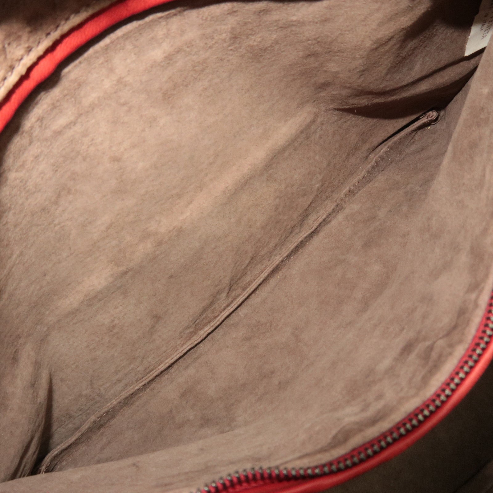 BOTTEGA VENETA Intrecciato Leather Shoulder Bag Red