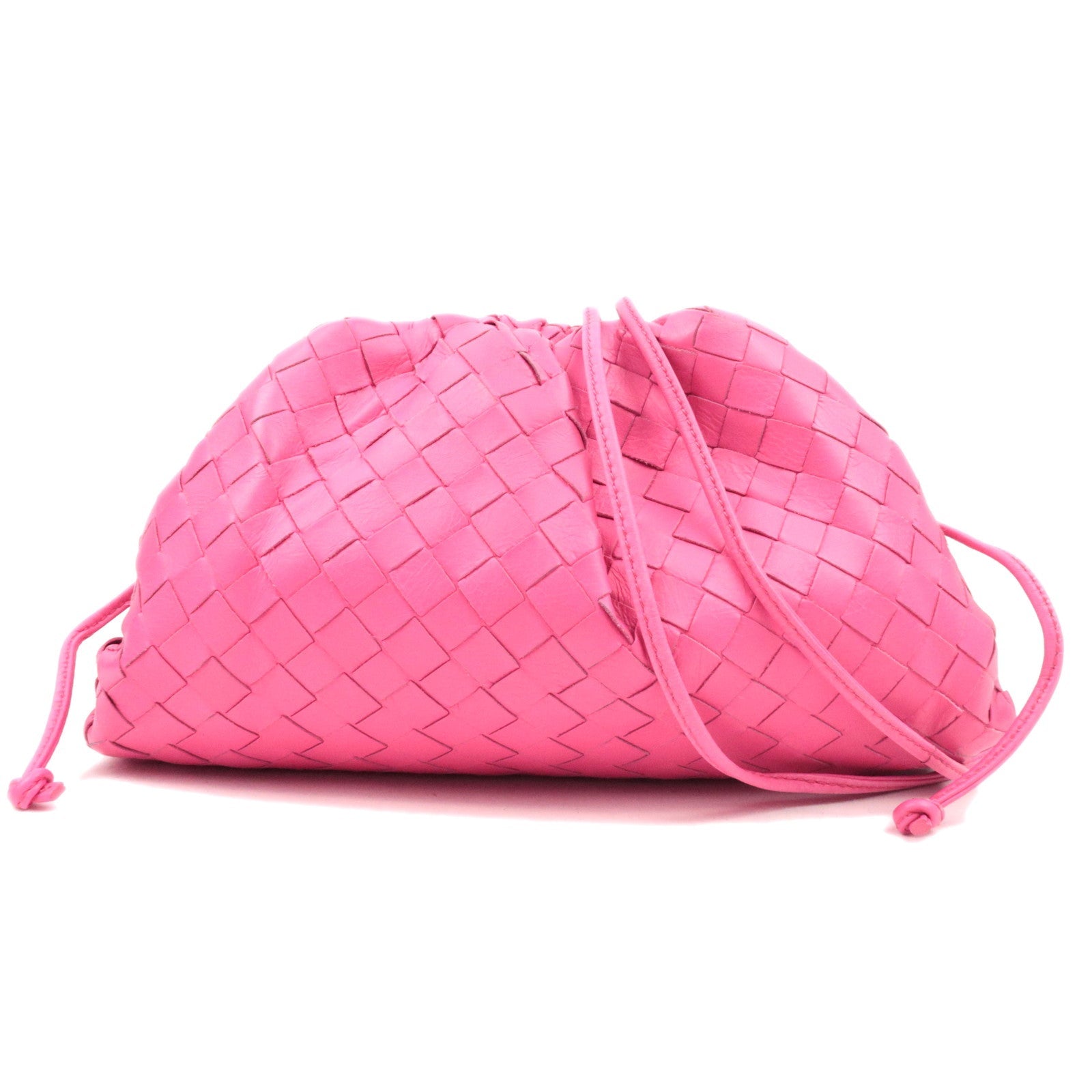 BOTTEGA VENETA Intrecciato Mini Pouch Shoulder Bag Pink 585852 *Dust bag