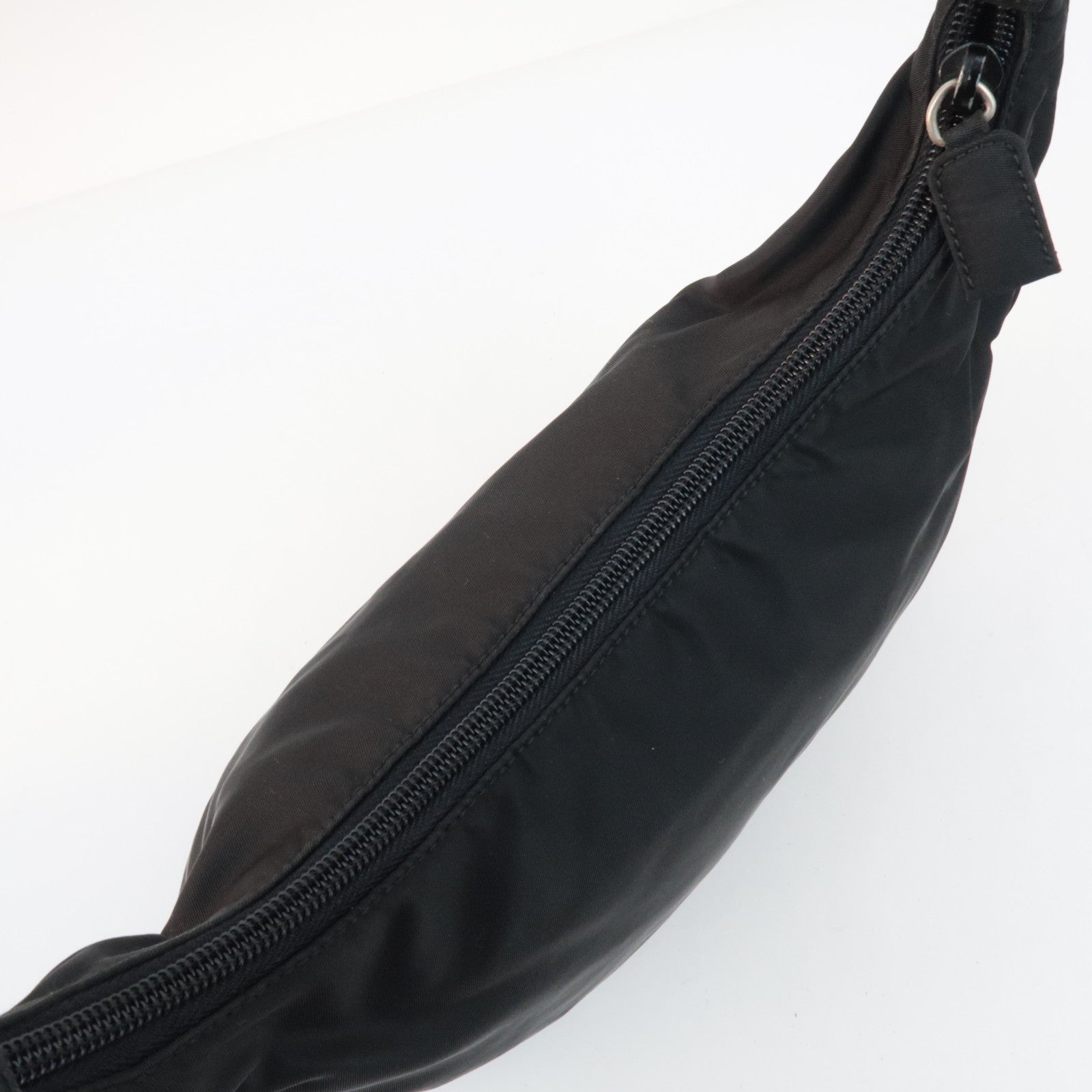 PRADA Logo Nylon Shoulder Bag Black