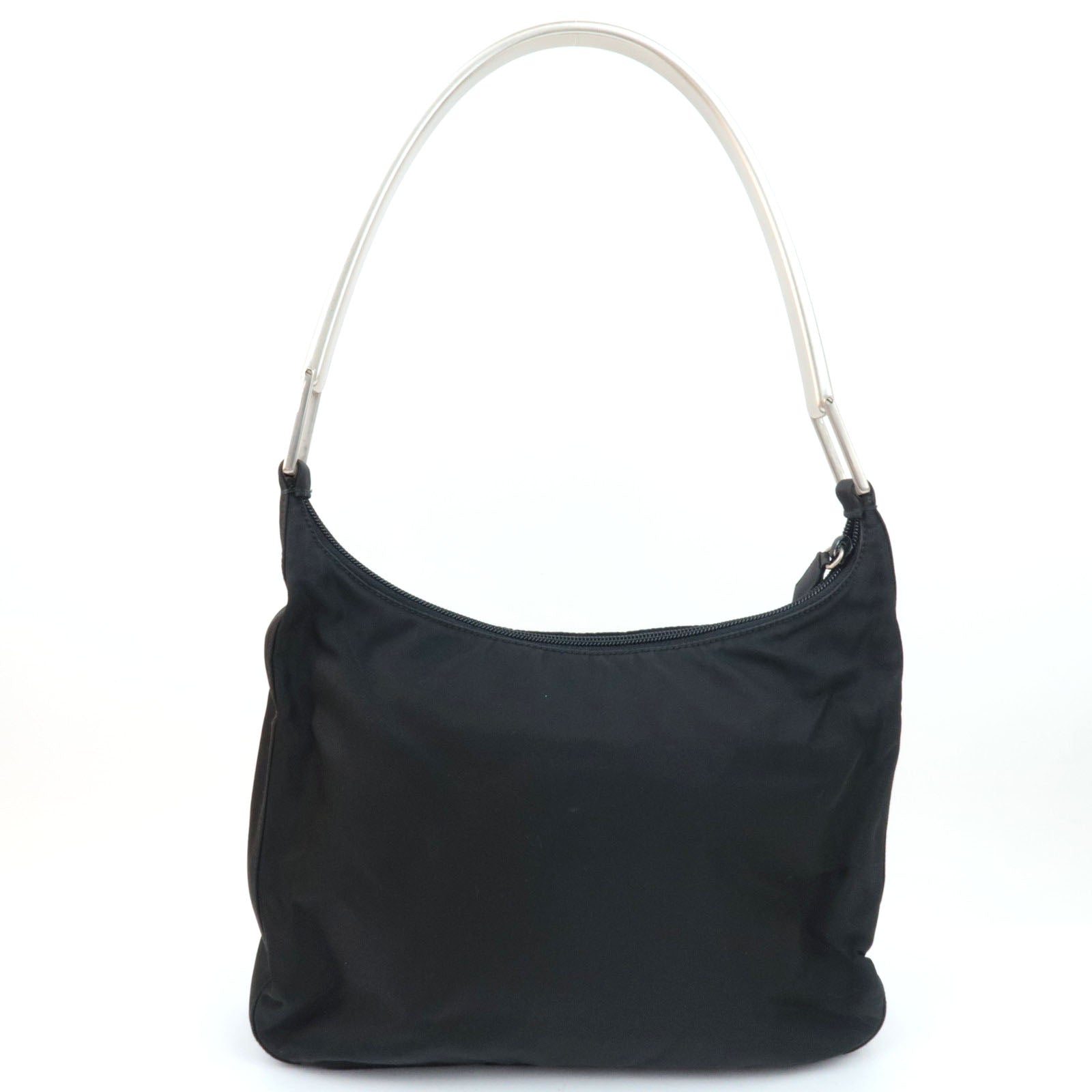 PRADA Logo Nylon Shoulder Bag Black