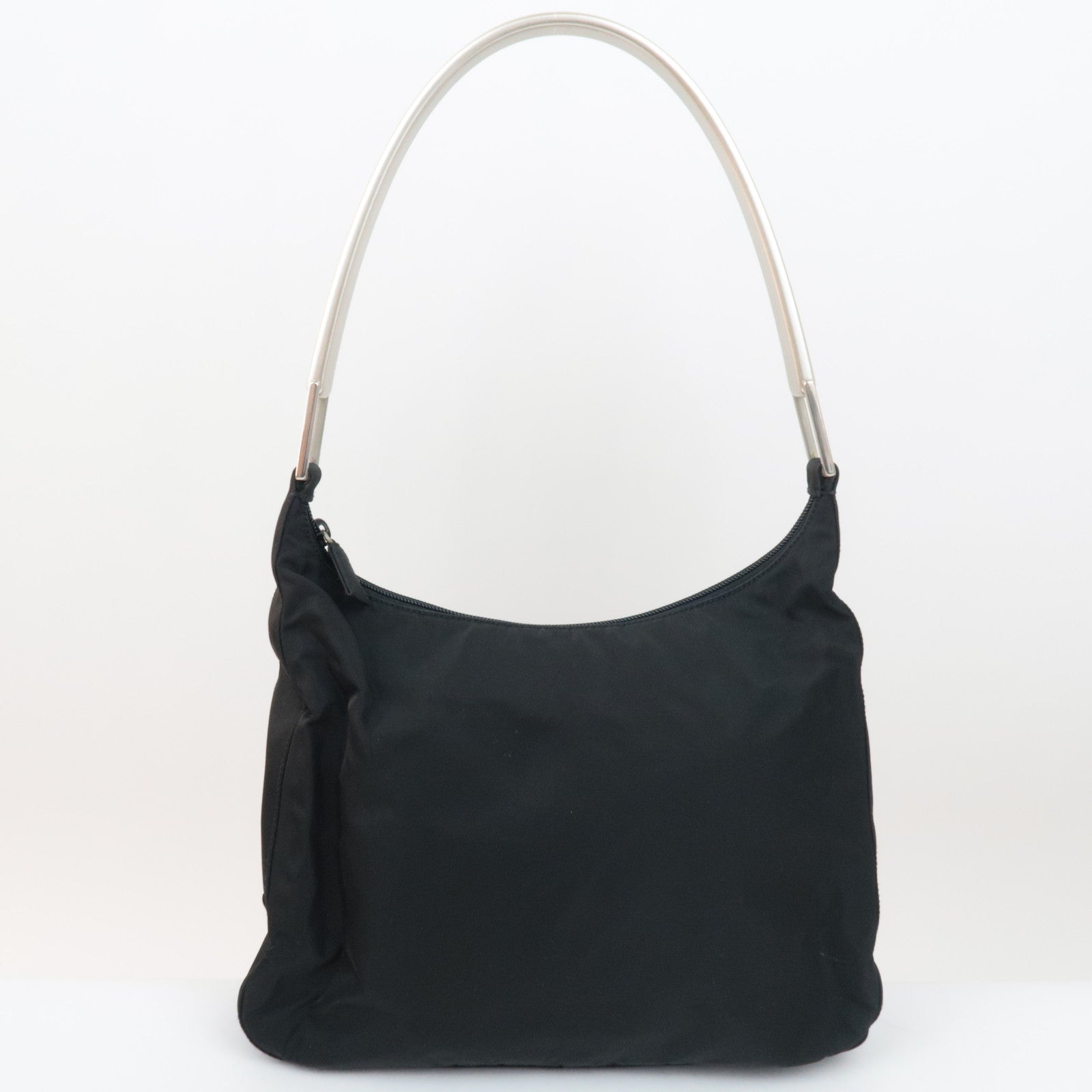 PRADA Logo Nylon Shoulder Bag Black