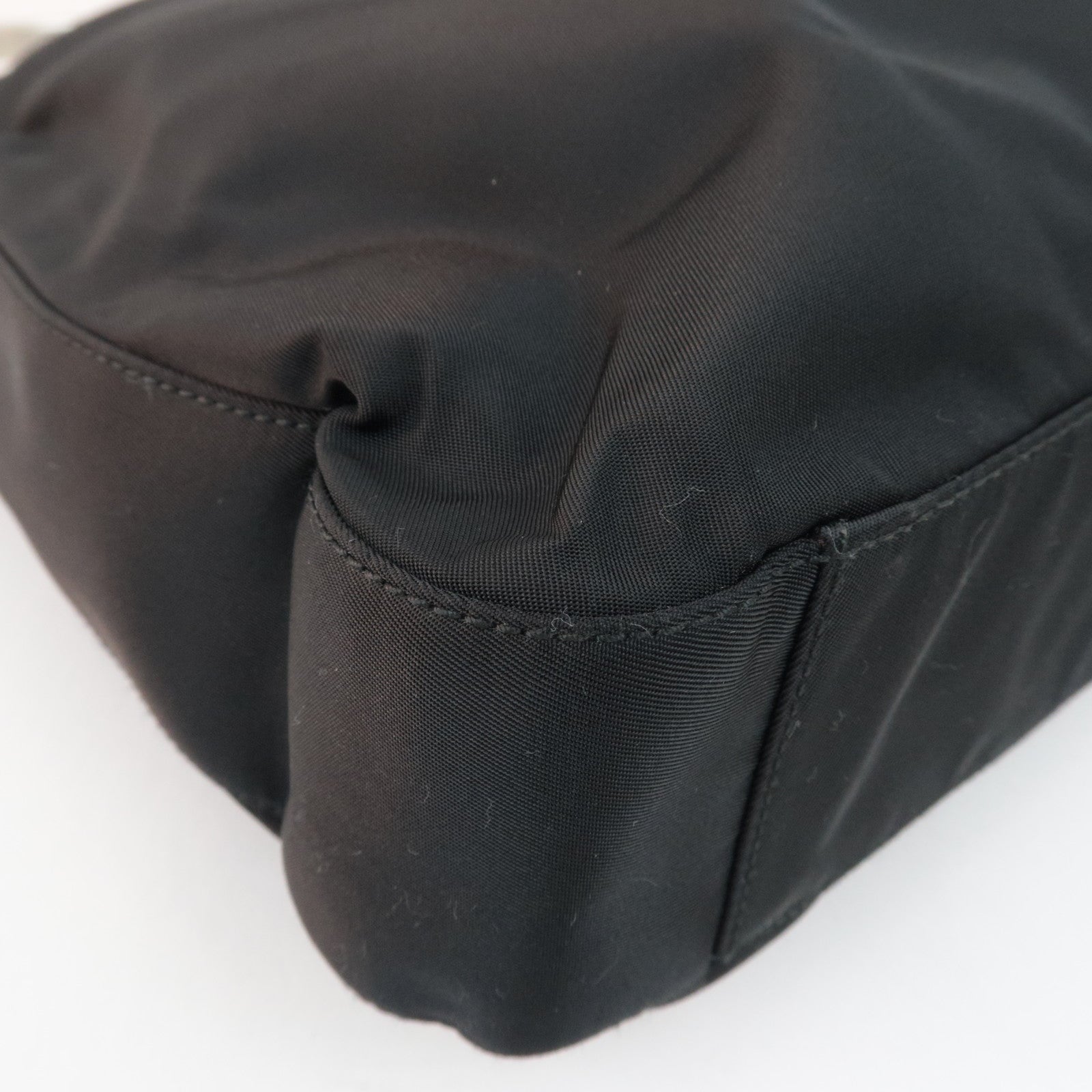 PRADA Logo Nylon Shoulder Bag Black