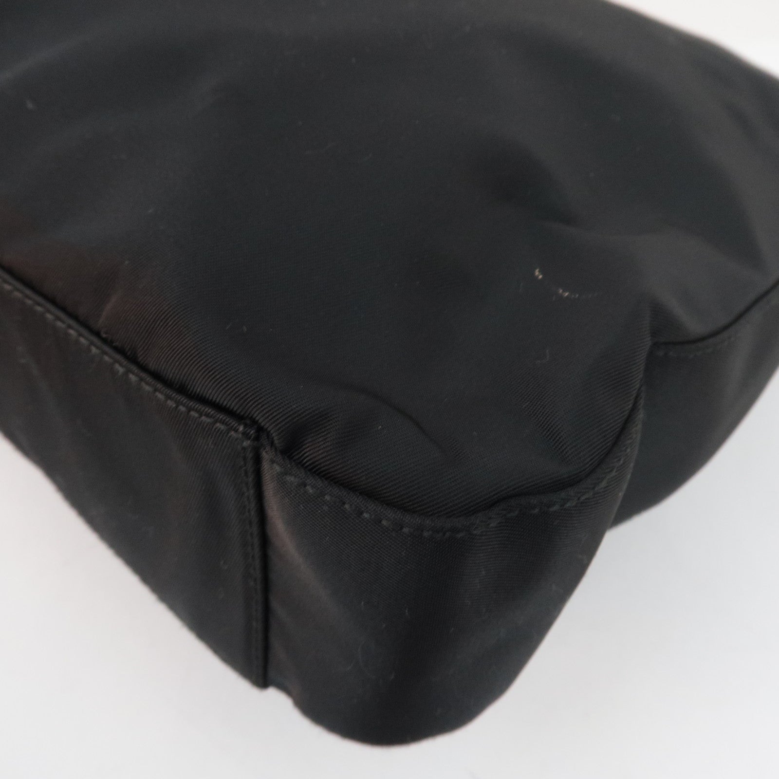 PRADA Logo Nylon Shoulder Bag Black