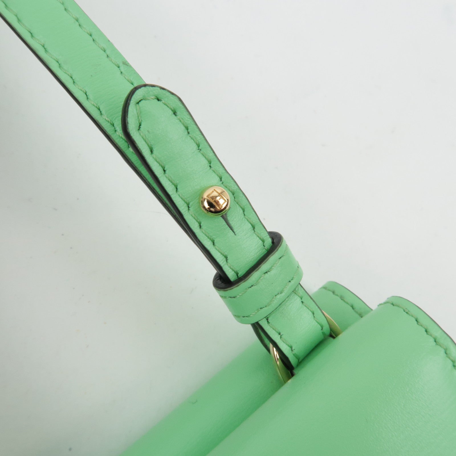 FENDI Micro Baguette Tri Fold Schoudertas Lichtgroen 8M0482 *Doos, Stofzak