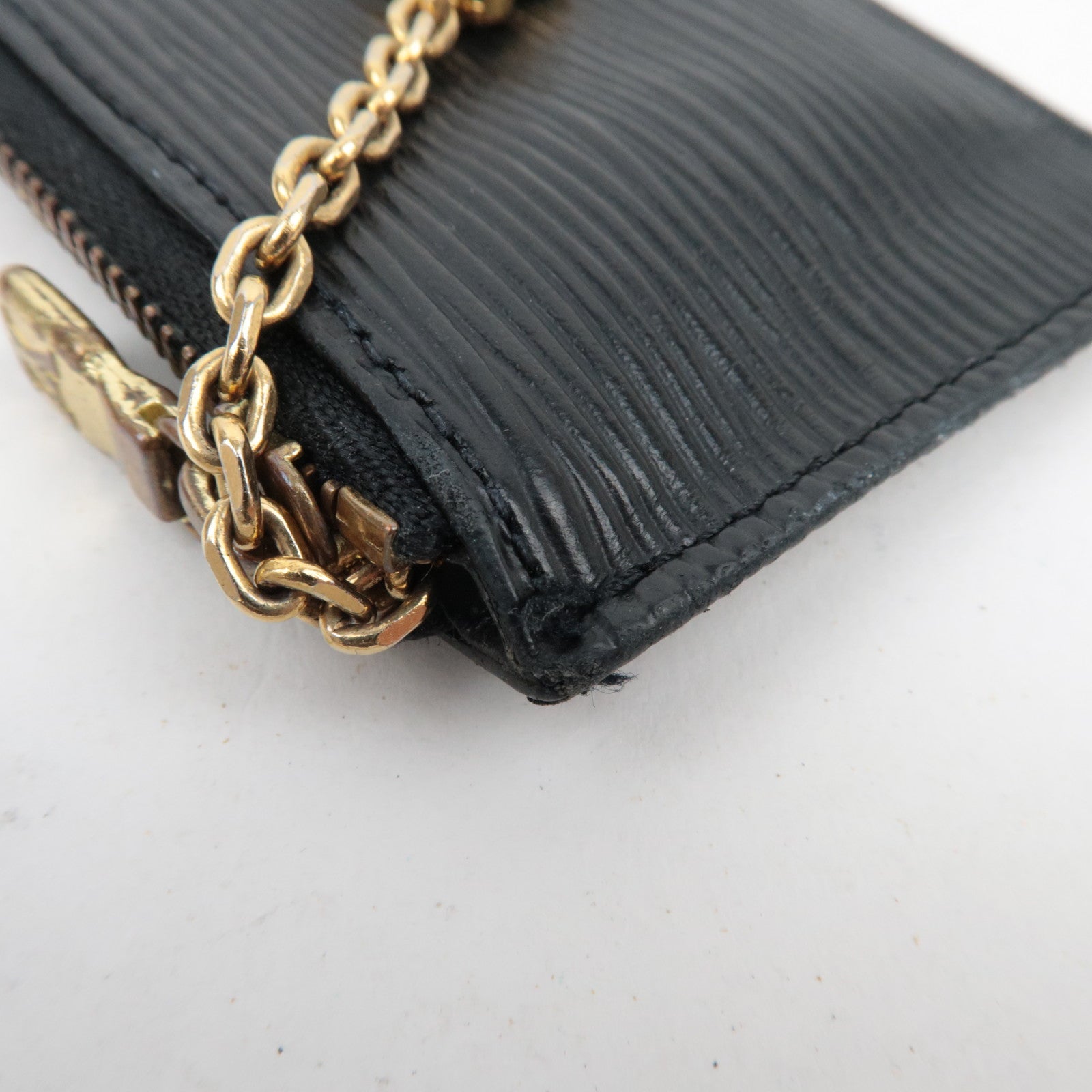 Louis Vuitton Epi Pochette Cles Coin Case Black M63802/CA0010