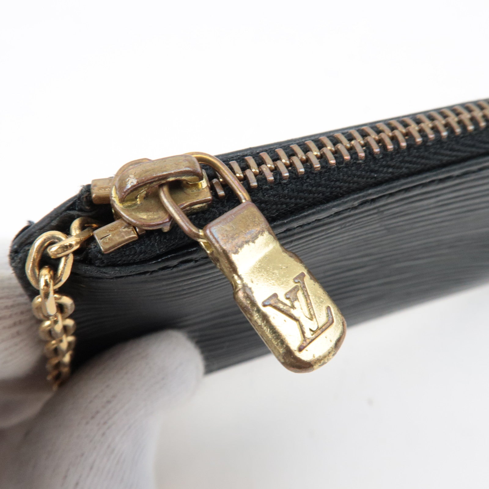 Louis Vuitton Epi Pochette Cles Coin Case Black M63802/CA0010