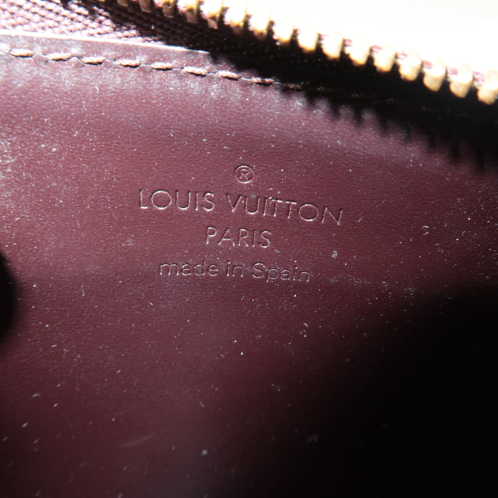 Louis Vuitton Vernis Pochette Cles NM Coin Case Amarante M93557/ CA5007 *Box