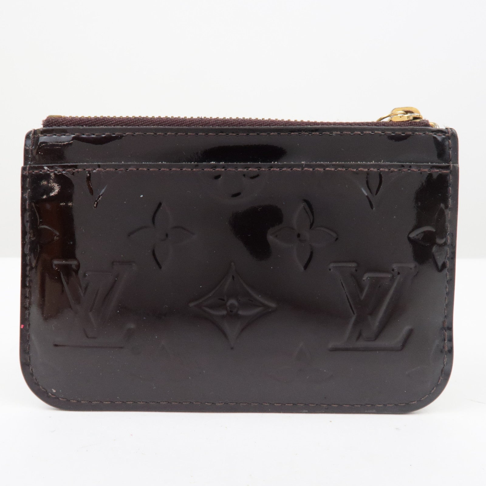 Louis Vuitton Vernis Pochette Cles NM Coin Case Amarante M93557/ CA5007 *Box