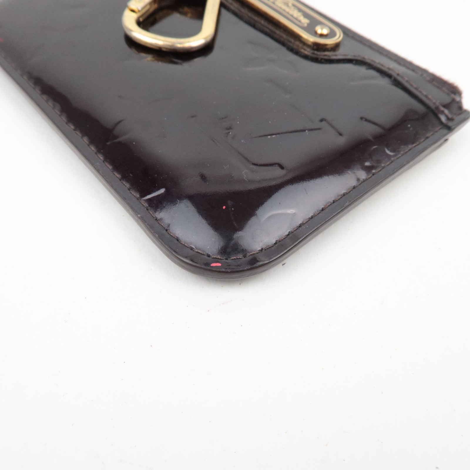 Louis Vuitton Vernis Pochette Cles NM Coin Case Amarante M93557/ CA5007 *Box