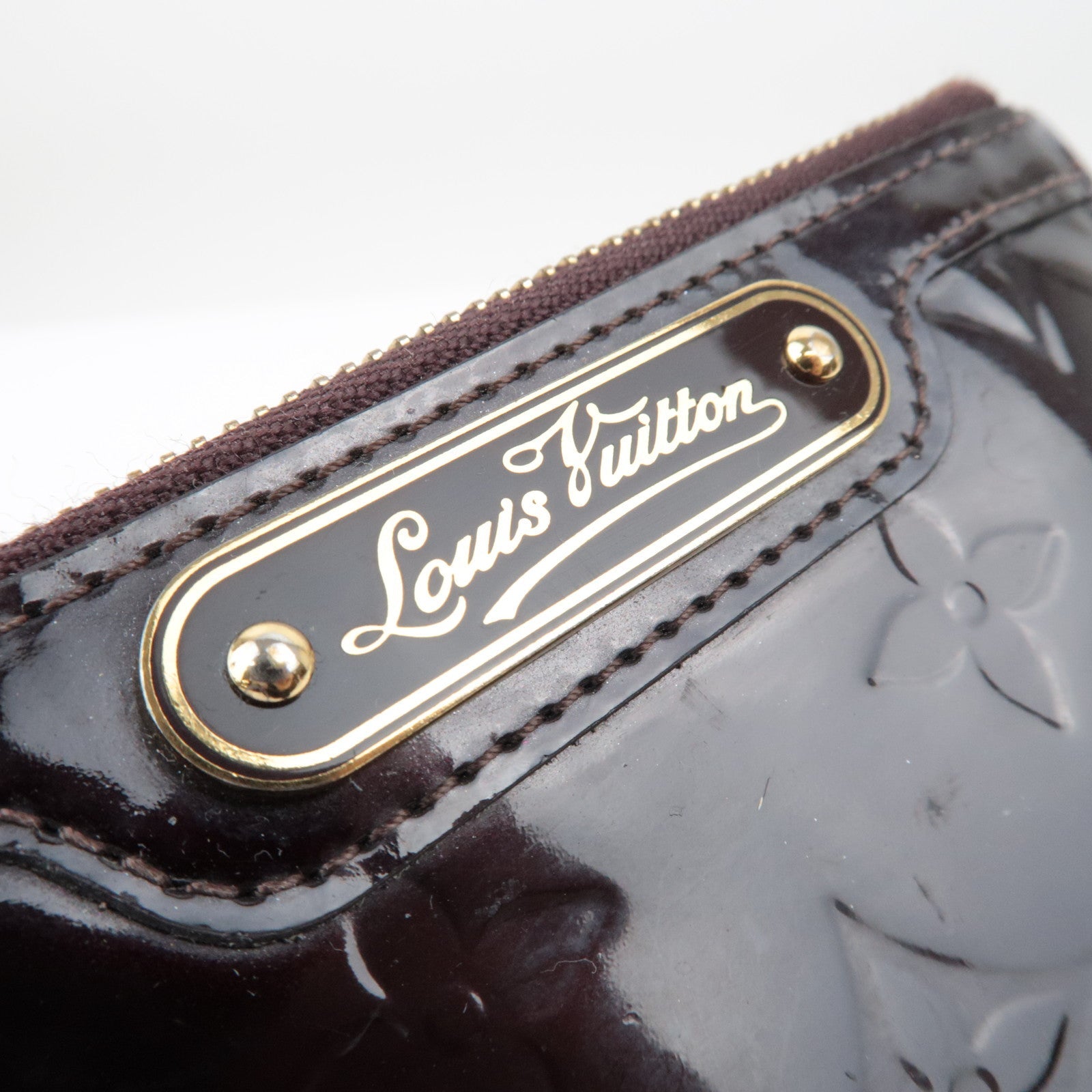 Louis Vuitton Vernis Pochette Cles NM Coin Case Amarante M93557/ CA5007 *Box