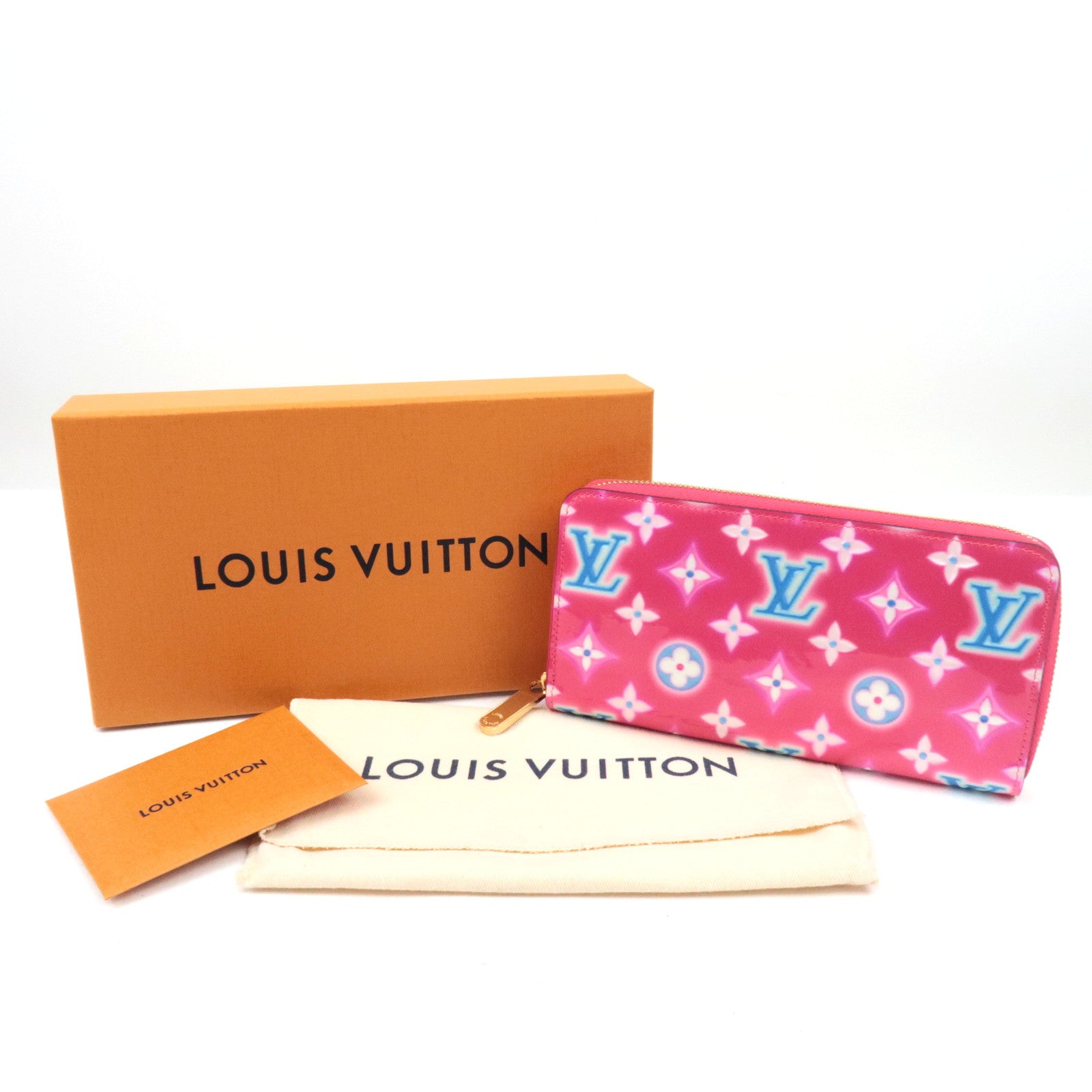 Louis Vuitton Monogram Vernis Zippy Wallet Valentine limited M81154 / IC Chip *Doos, Stofzak