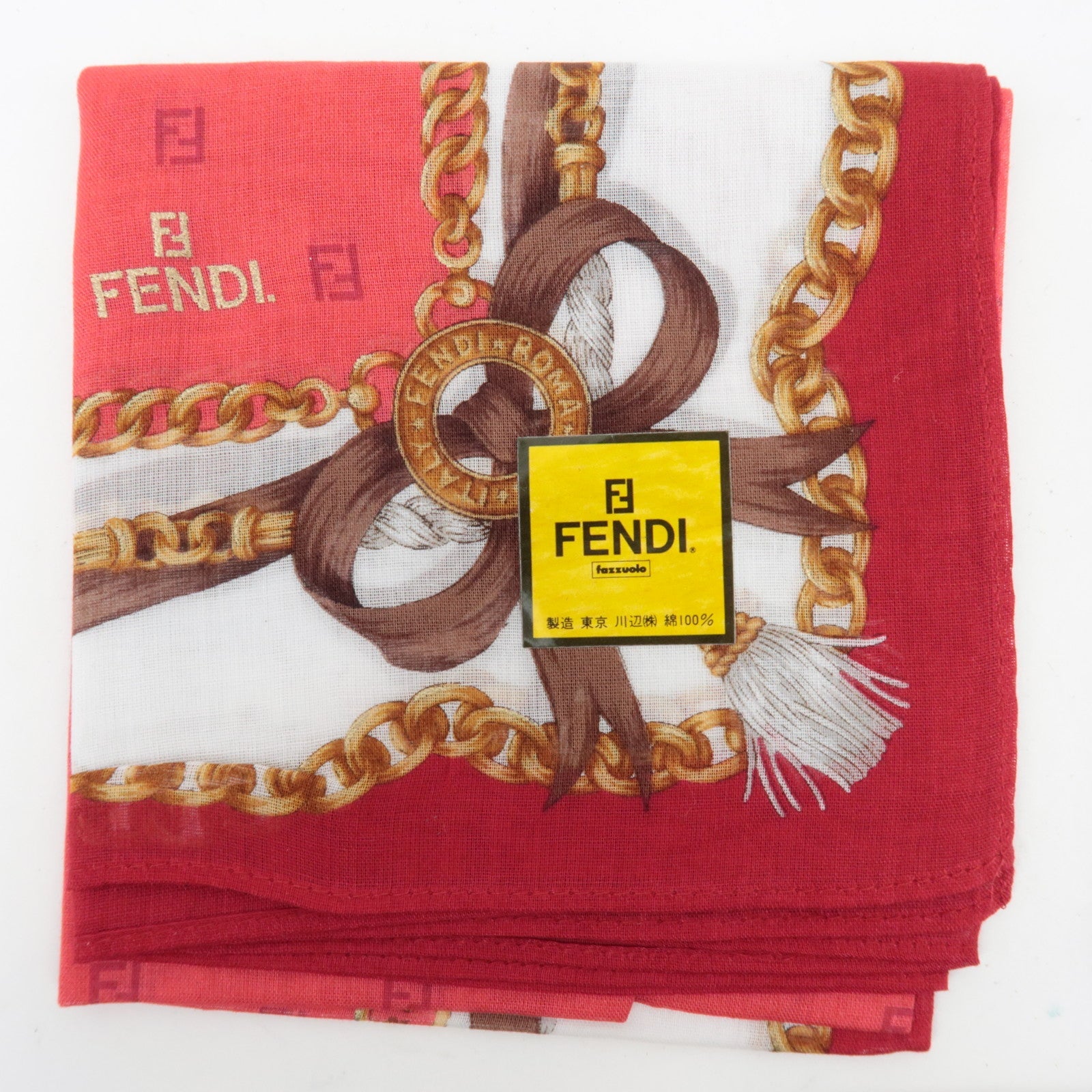 Set of 5 FENDI Cotton 100% Handkerchief