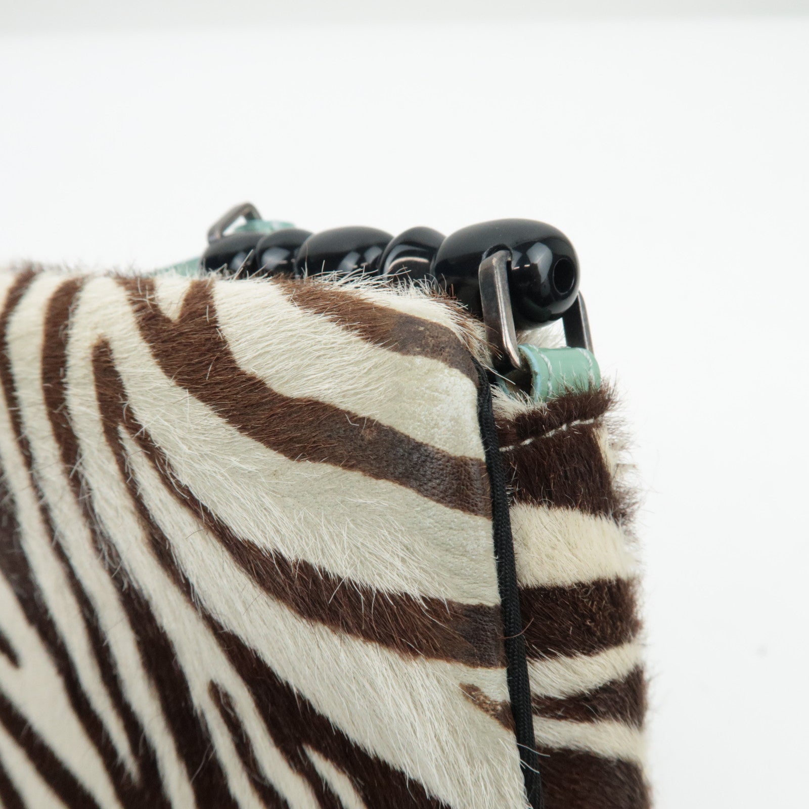 Christian Dior Pony Hair Patent Leather Malice Pearl Hand Bag