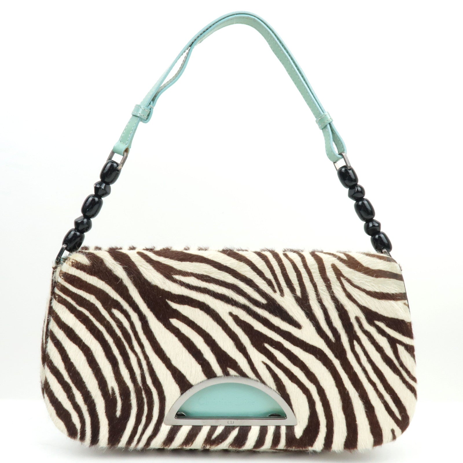 Christian Dior Pony Hair Patent Leather Malice Pearl Handtas