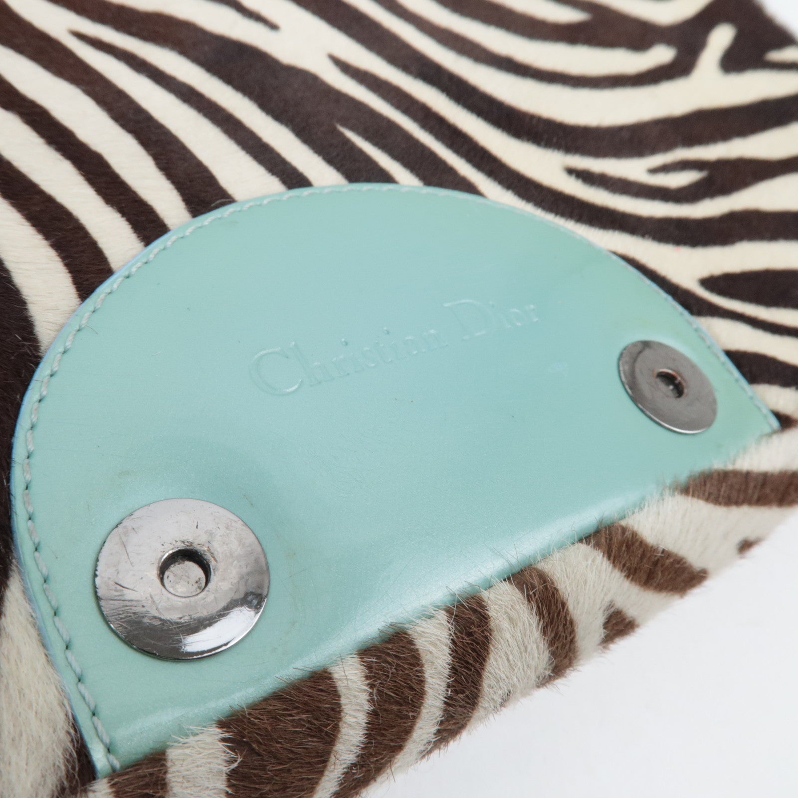 Christian Dior Pony Hair Patent Leather Malice Pearl Hand Bag