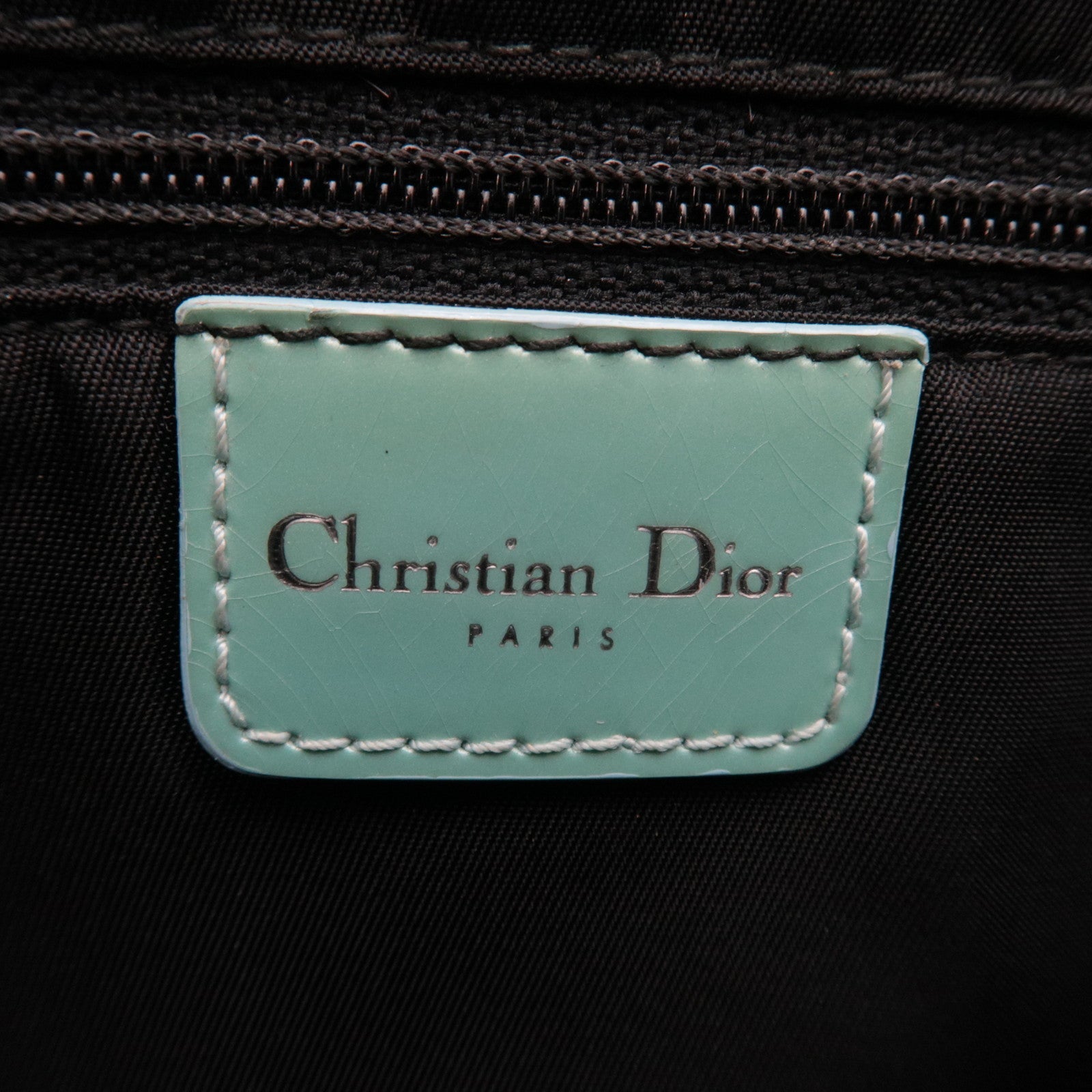 Christian Dior Pony Hair Patent Leather Malice Pearl Hand Bag