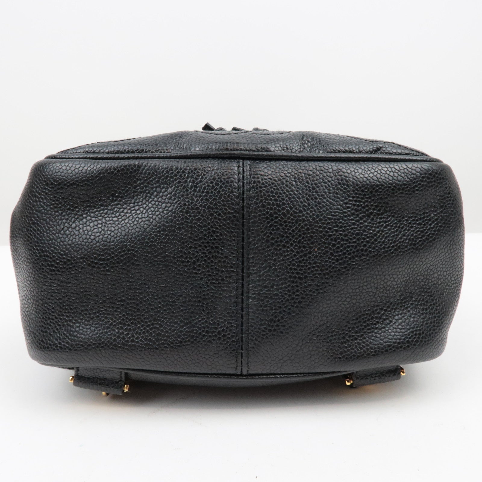 CAHENL Caviar Skin Caviar Skin Triple Coco Backpack Black A07266 *Dust Bag, G card