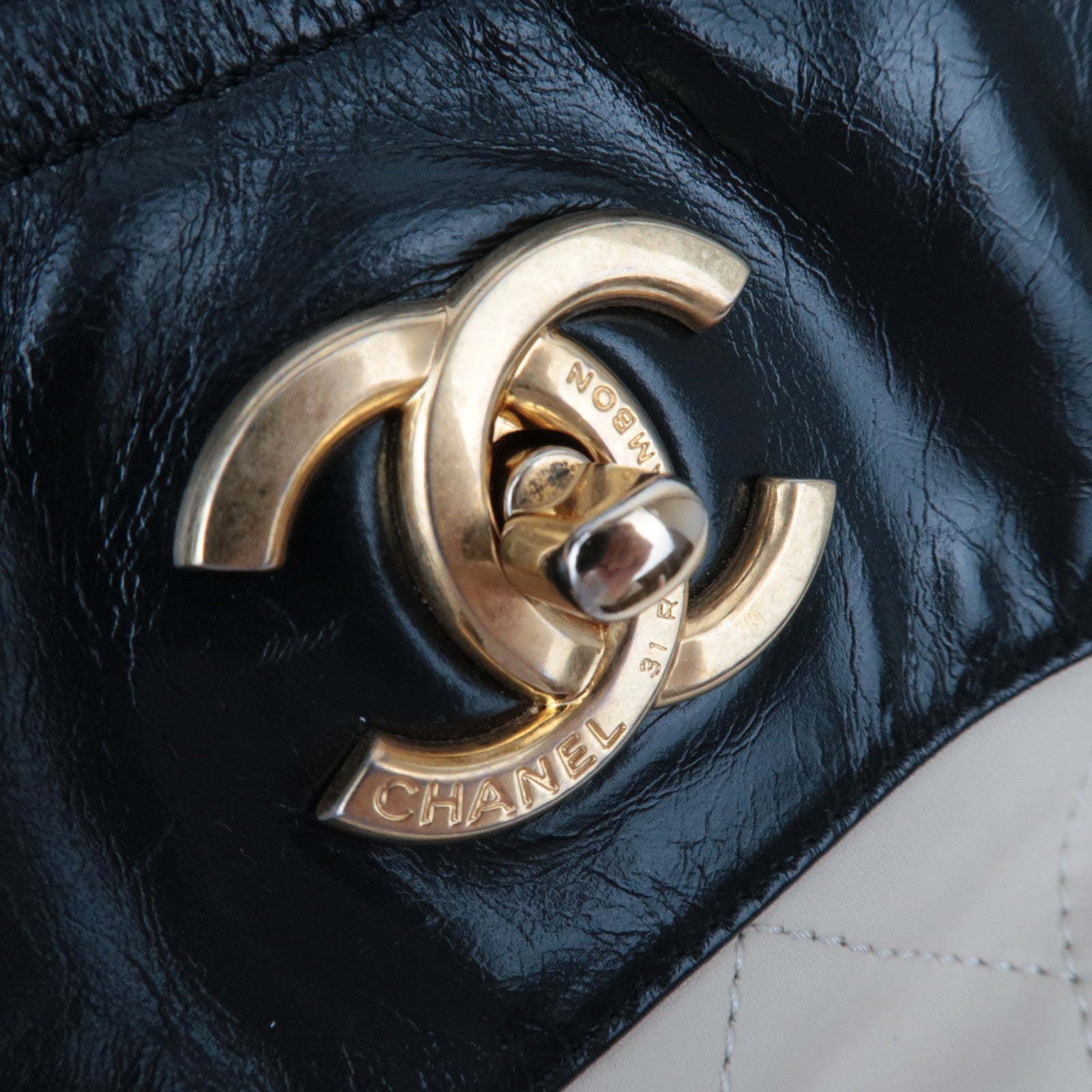 CHANEL In the Mix 2way Chain Bag Lambskin Gold HDW *Guarantee card