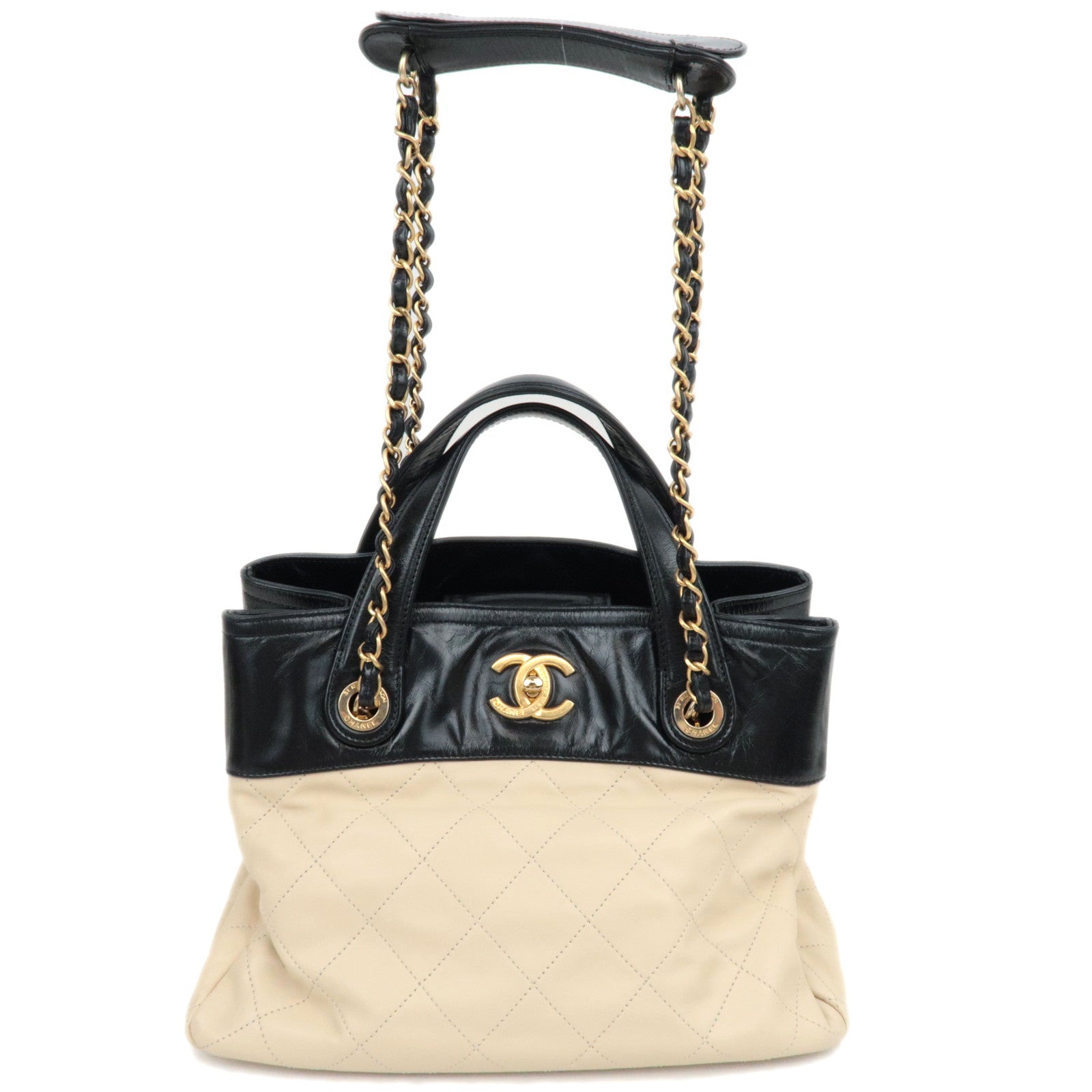 CHANEL In the Mix 2way Chain Bag Lambskin Gold HDW *Guarantee card