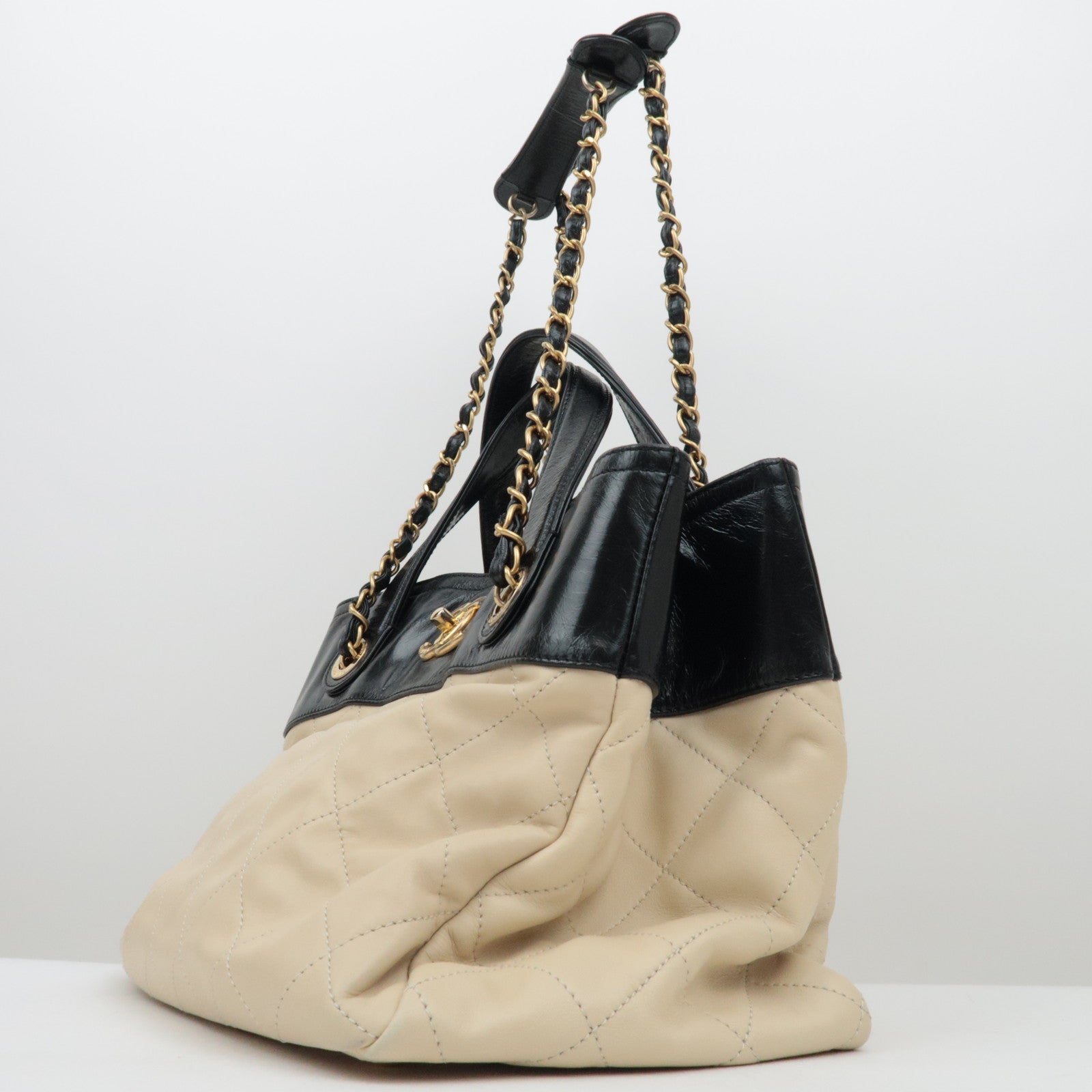 CHANEL In the Mix 2way Chain Bag Lambskin Gold HDW *Guarantee card