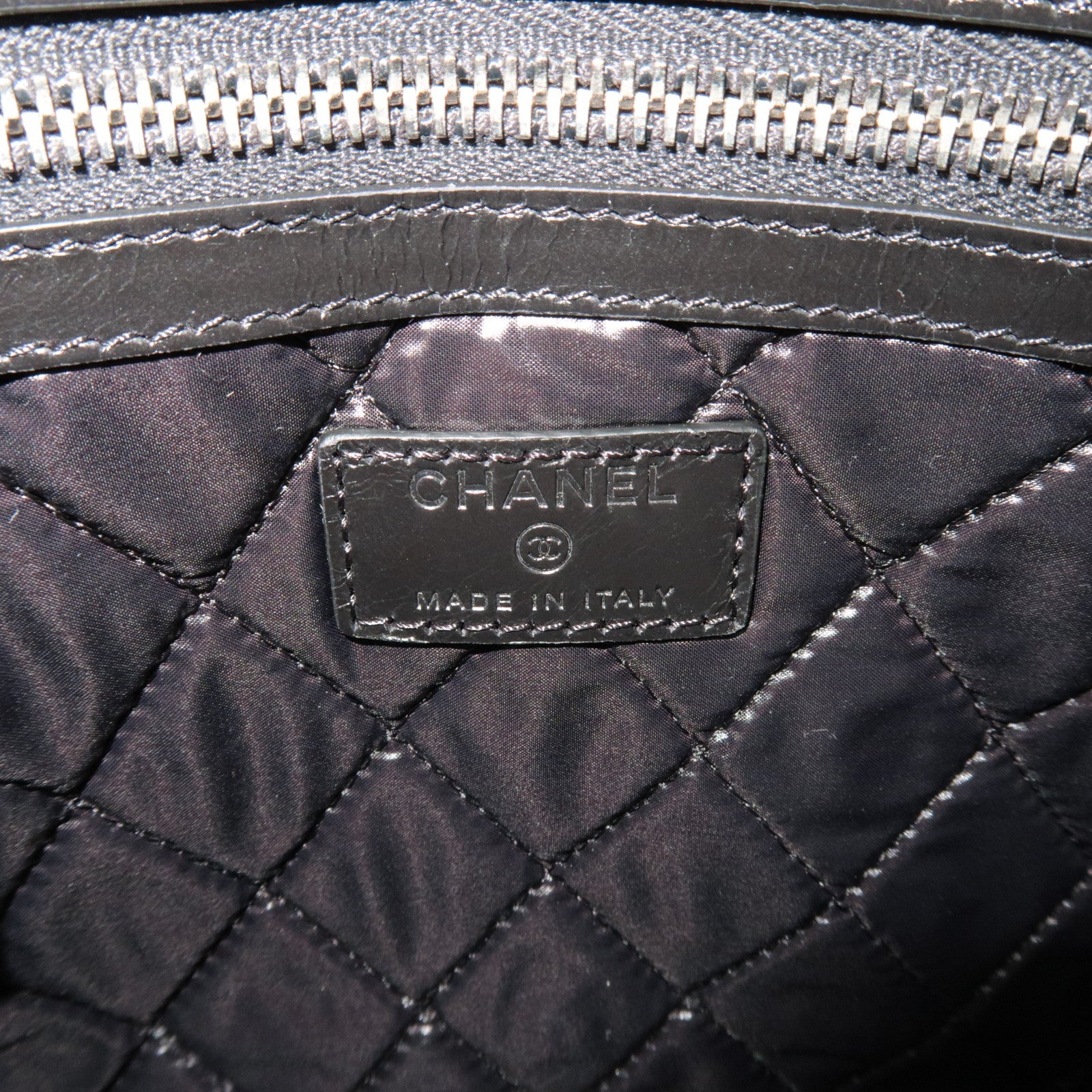 CHANEL VOTEZ COCO Clutch Bag Vintage Calf Silver HDW *Dust Bag, G Card