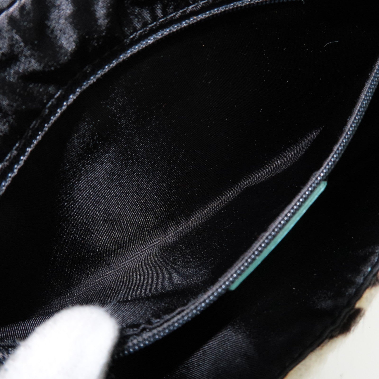 Christian Dior Pony Hair Patent Leather Malice Pearl Zeebra Print Hand Bag *Dust bag