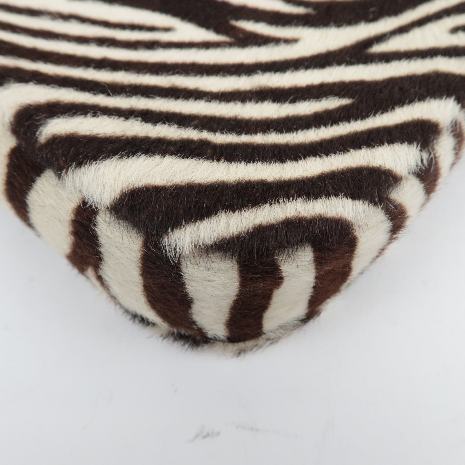 Christian Dior Pony Hair Patent Leather Malice Pearl Zeebra Print Hand Bag *Dust bag