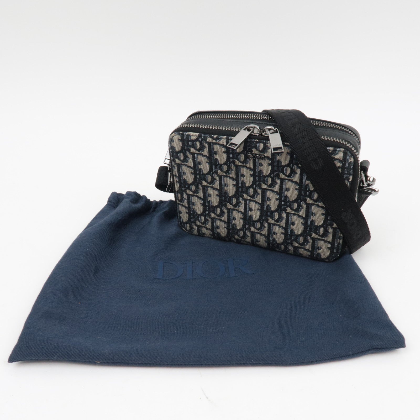 Dior Oblique Shoulder bag Navy *Dust Bag, Shoulder Strap