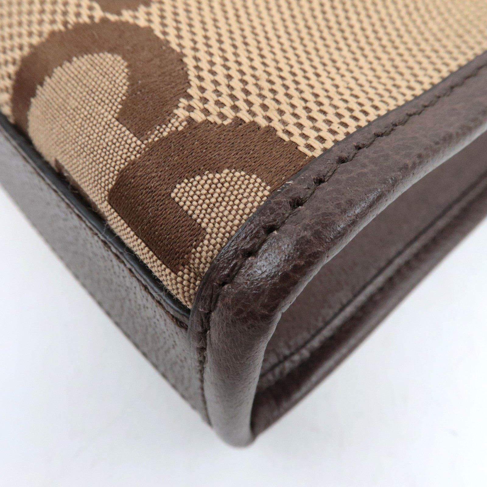 GUCCI Jumbo GG Canvas Leather 2WAY Hand Bag Beige Brown 699406 *Dust Bag, Strap