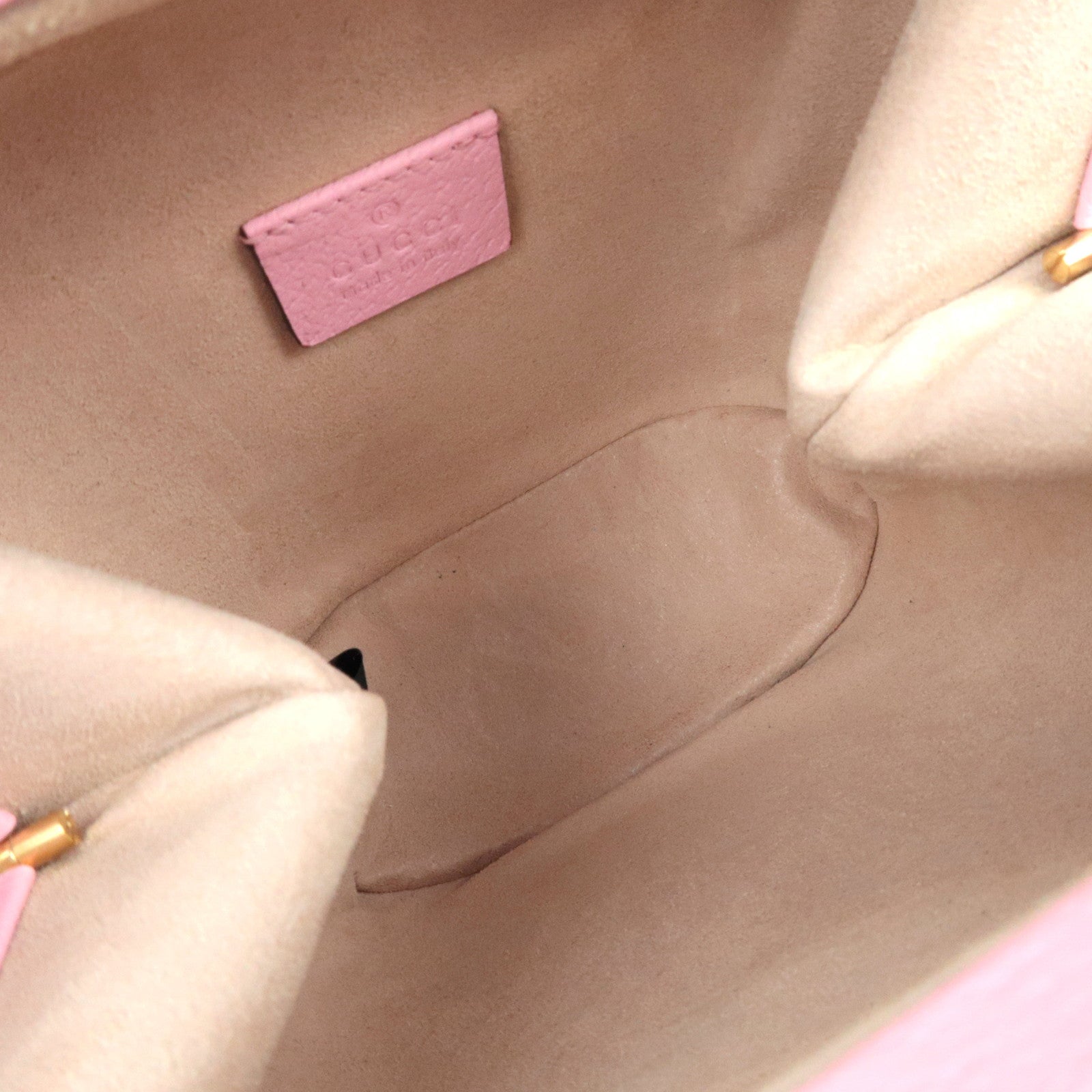 GUCCI Bamboo Mini Bucket 2WAY Bag Pink 616436 000926 *Dust Bag, Strap