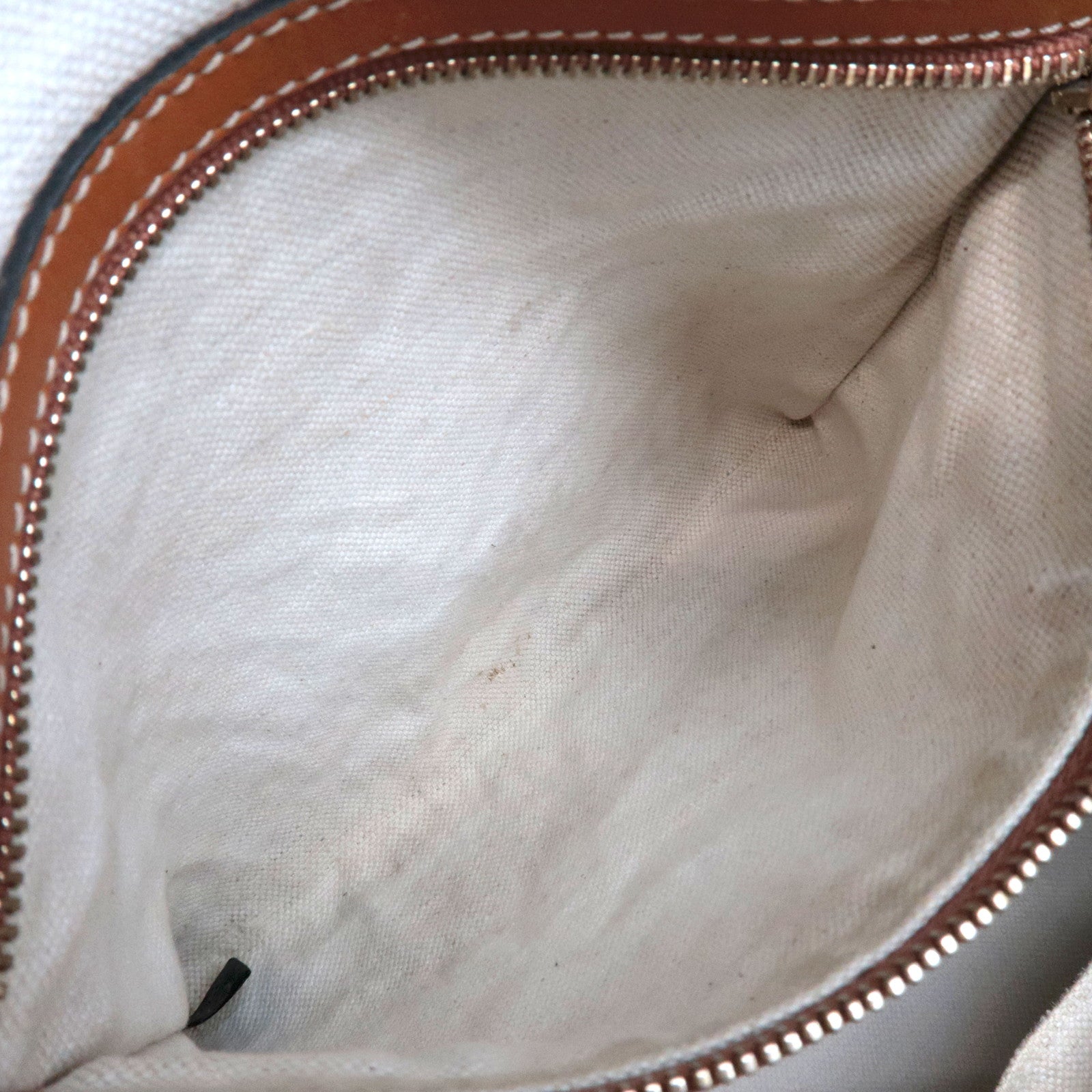 GUCCI Sherry GG canvas leren 2WAY Boston tas beige bruin 247205 *band