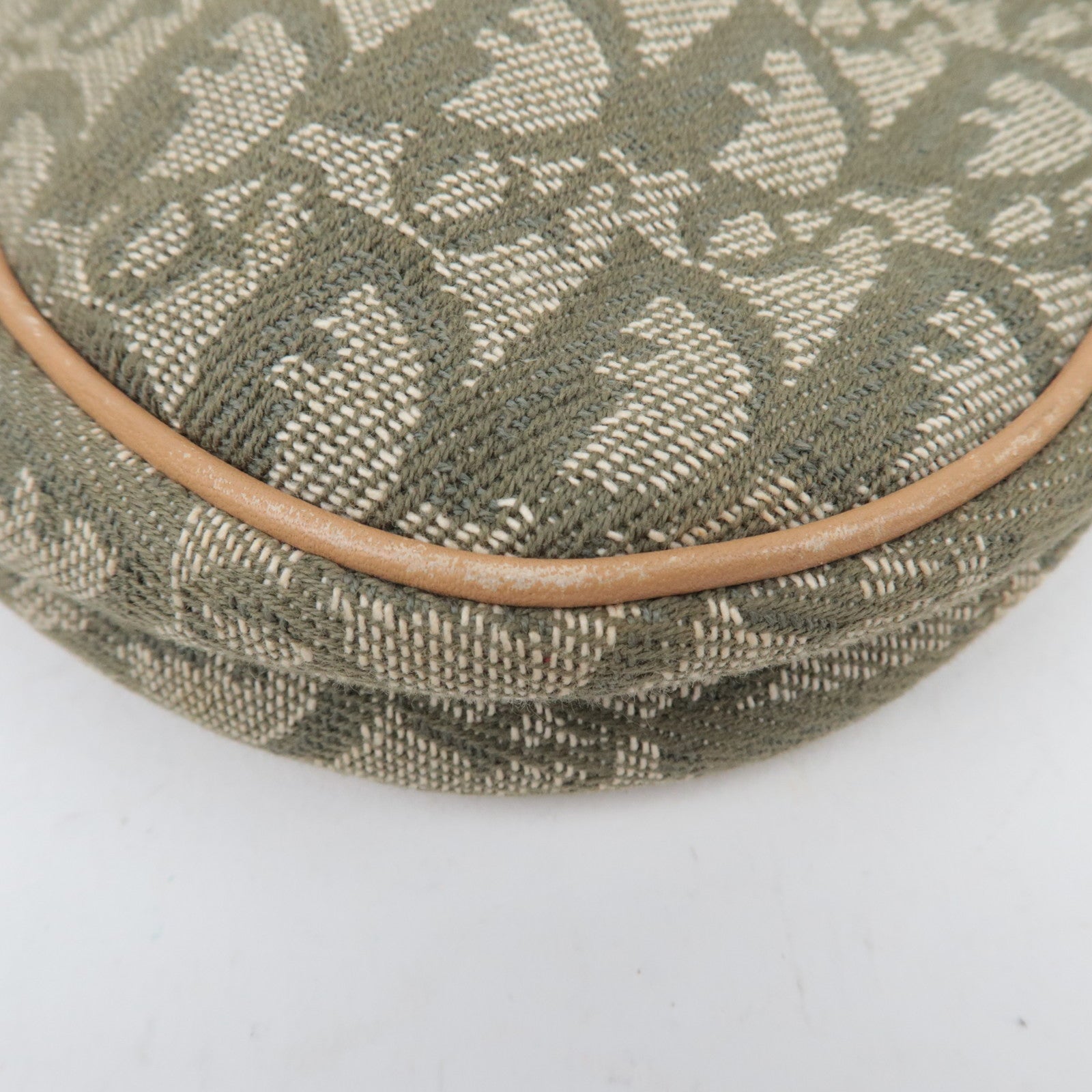 Christian Dior Trotter Canvas Leather Saddle Bag Khaki