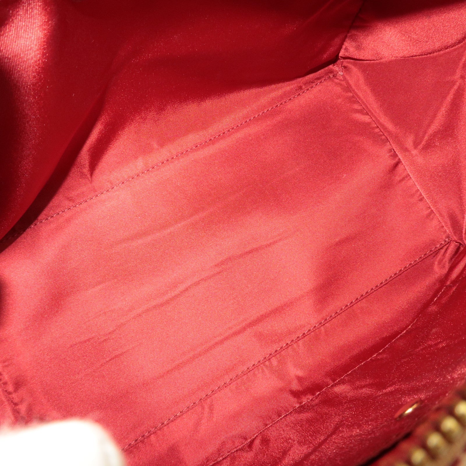 Christian Dior Trotter PVC Patent Leather Boston Bag Bordeaux *Key lock