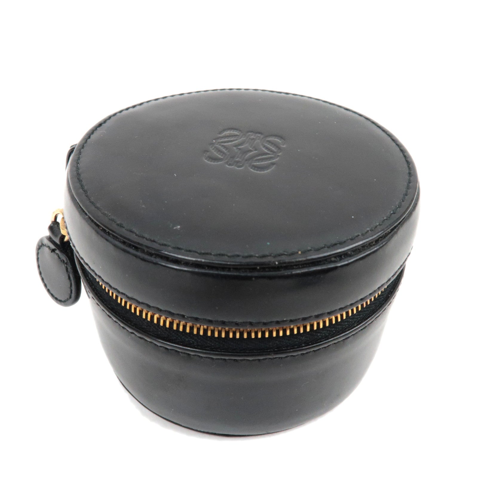 LOEWE Patnent Circle Pouch With Mirror Inside Black