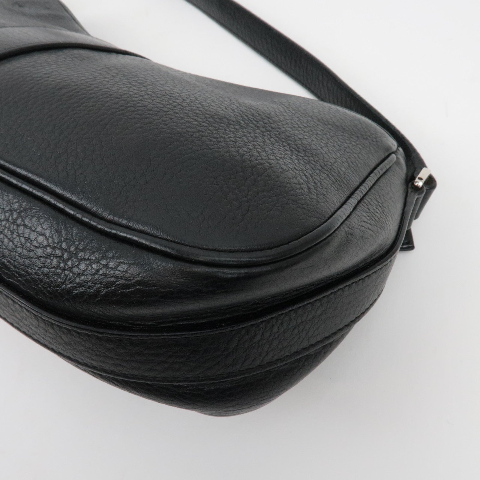 Christian Dior Leather One Shoulder Bag Black *Dust Bag