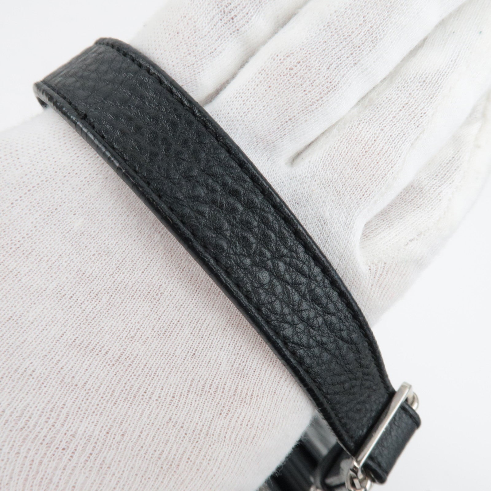 Christian Dior Leather One Shoulder Bag Black *Dust Bag