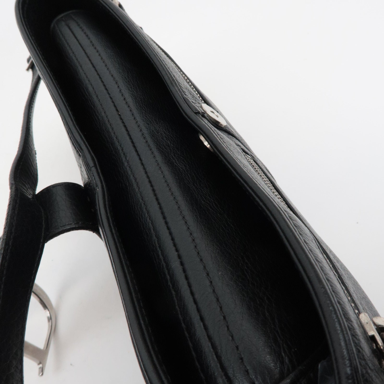 Christian Dior Leather One Shoulder Bag Black *Dust Bag