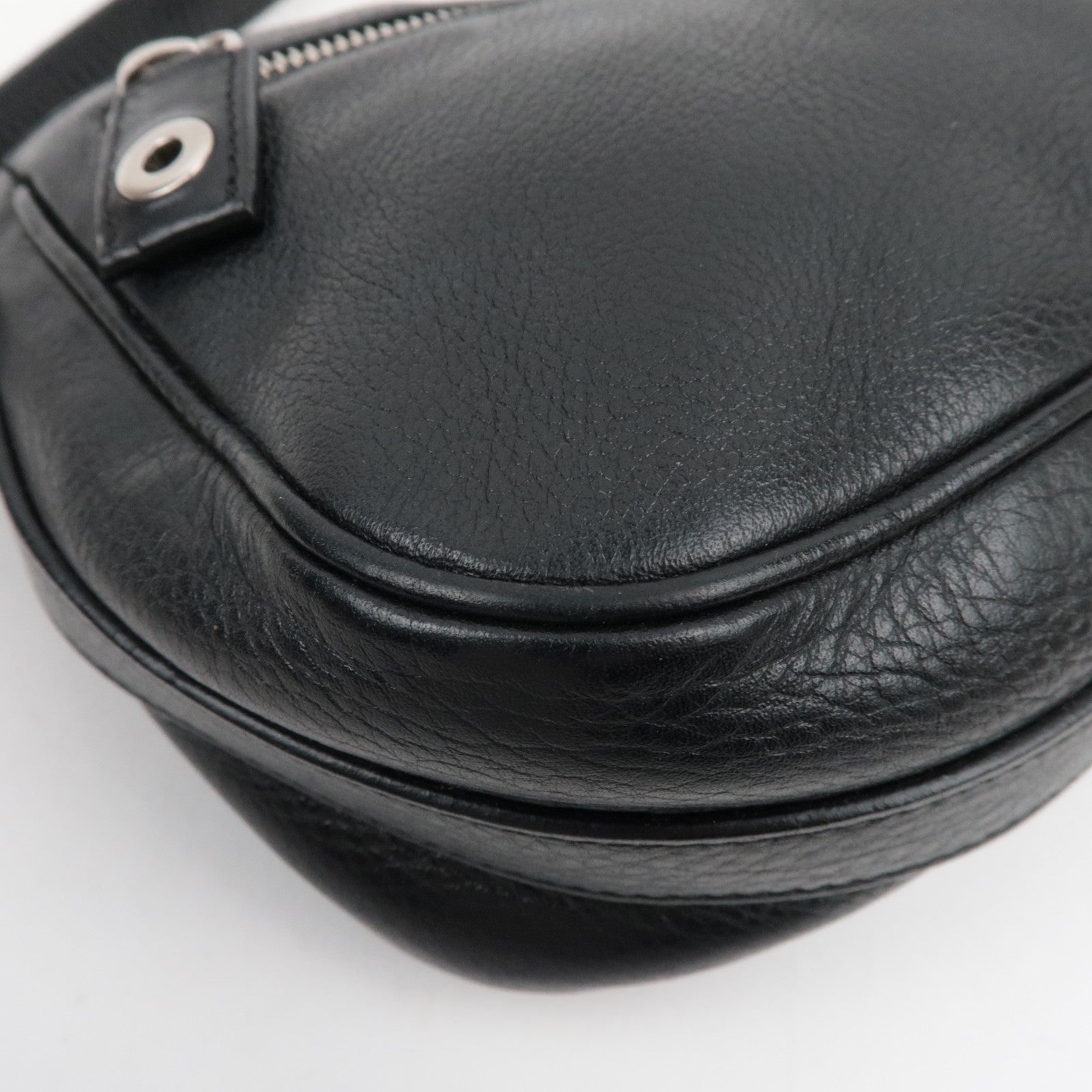 Christian Dior Leather One Shoulder Bag Black *Dust Bag