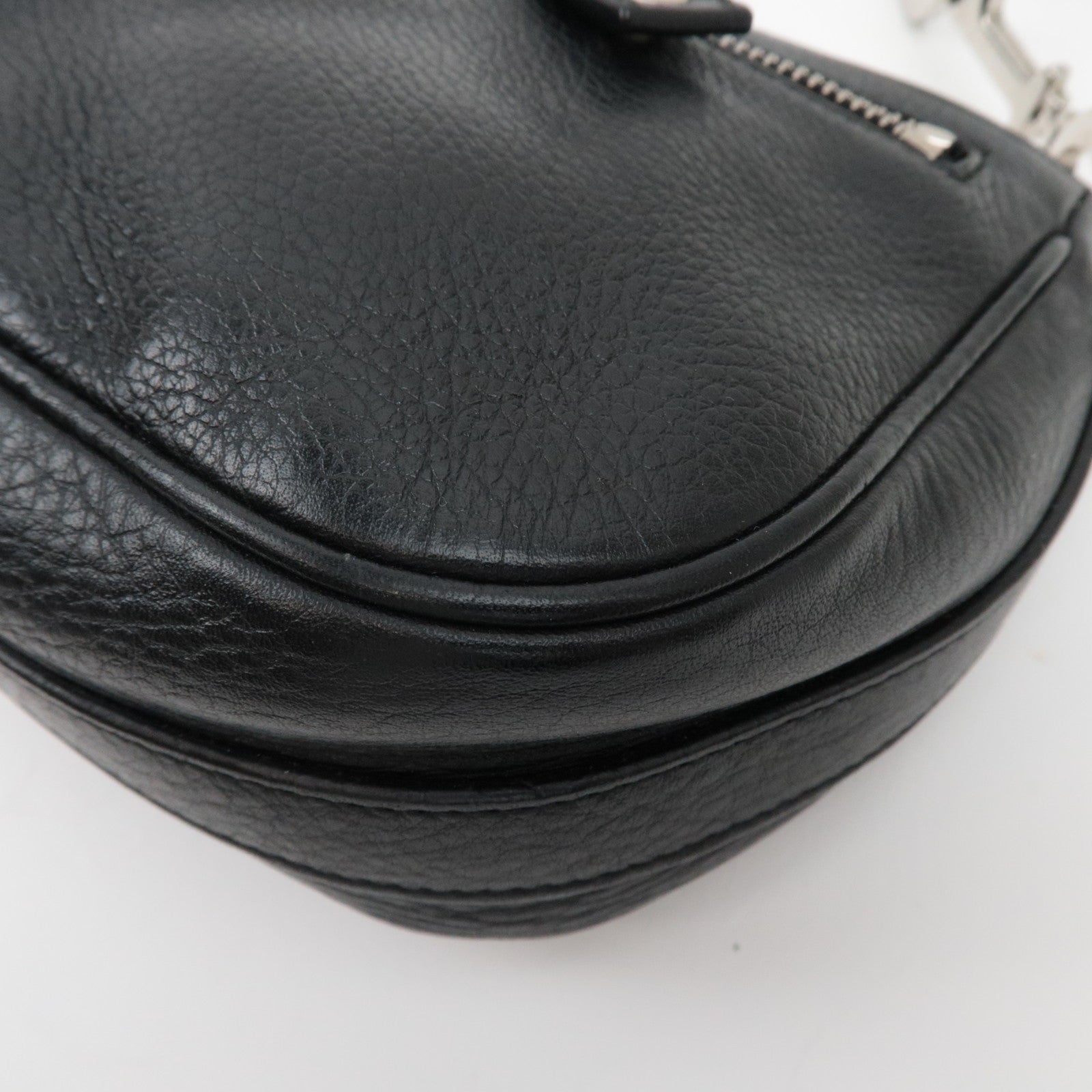 Christian Dior Leather One Shoulder Bag Black *Dust Bag