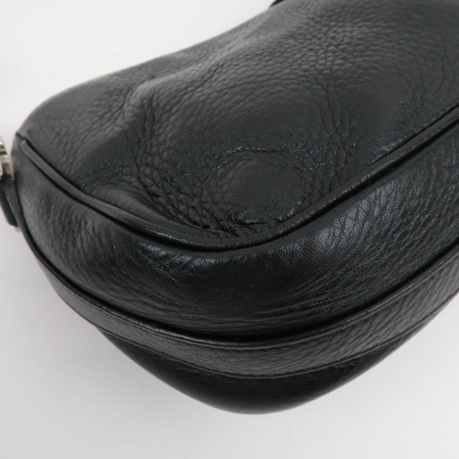 Christian Dior Leather One Shoulder Bag Black *Dust Bag