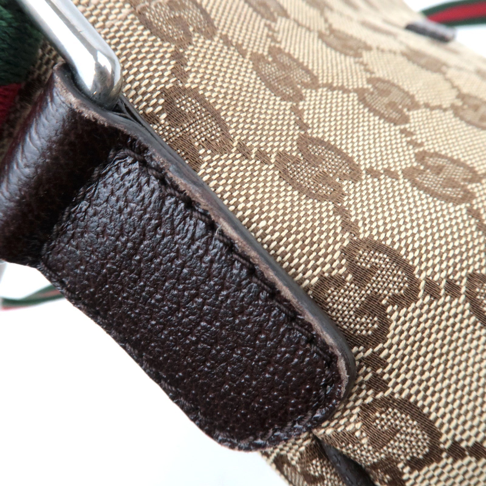 GUCCI GG Canvas Sherry Schoudertas Beige 189749