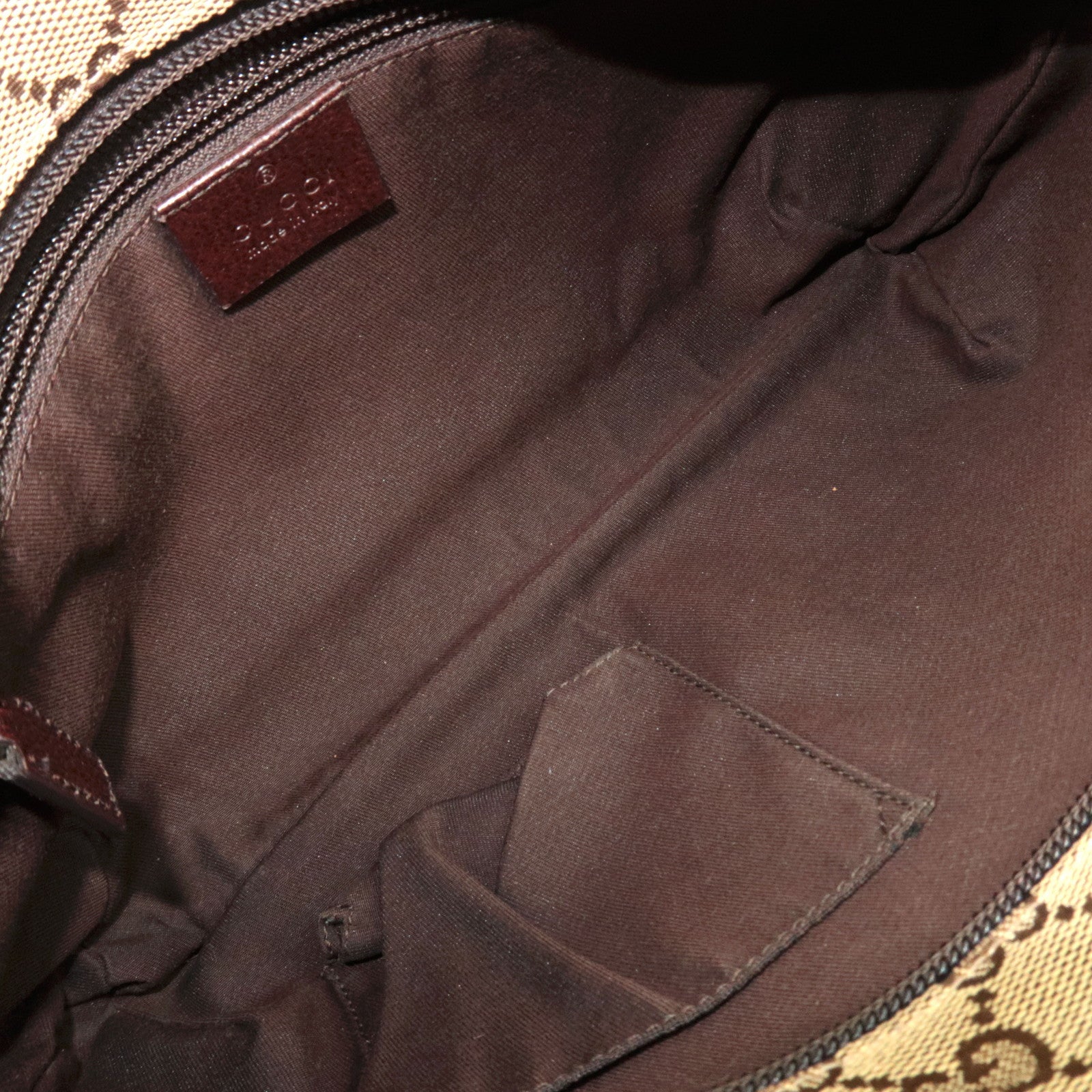 GUCCI GG Canvas Sherry Schoudertas Beige 189749