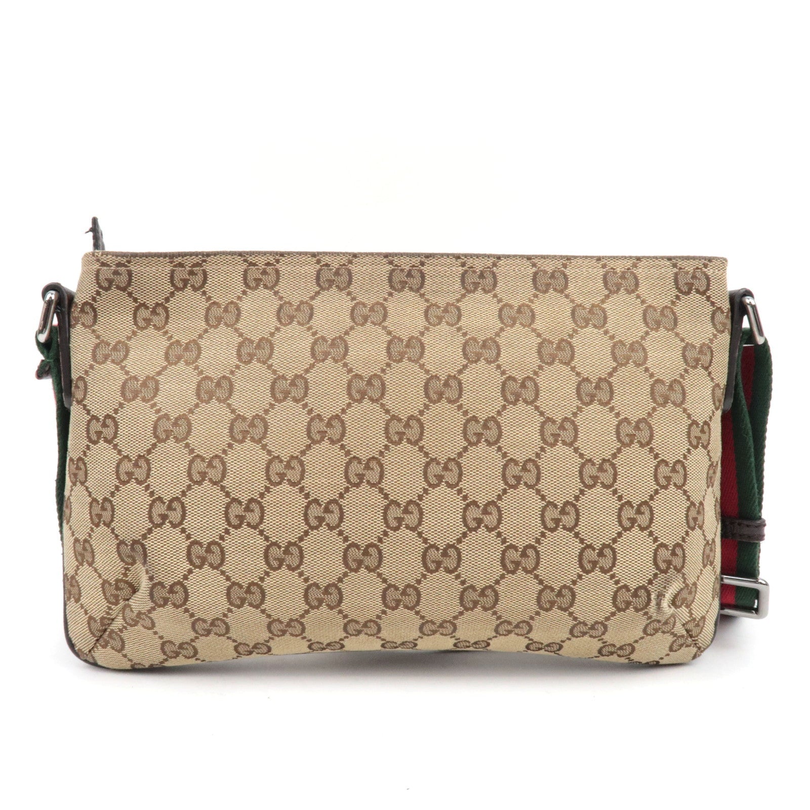 GUCCI GG Canvas Sherry Shoulder Bag Beige 189749