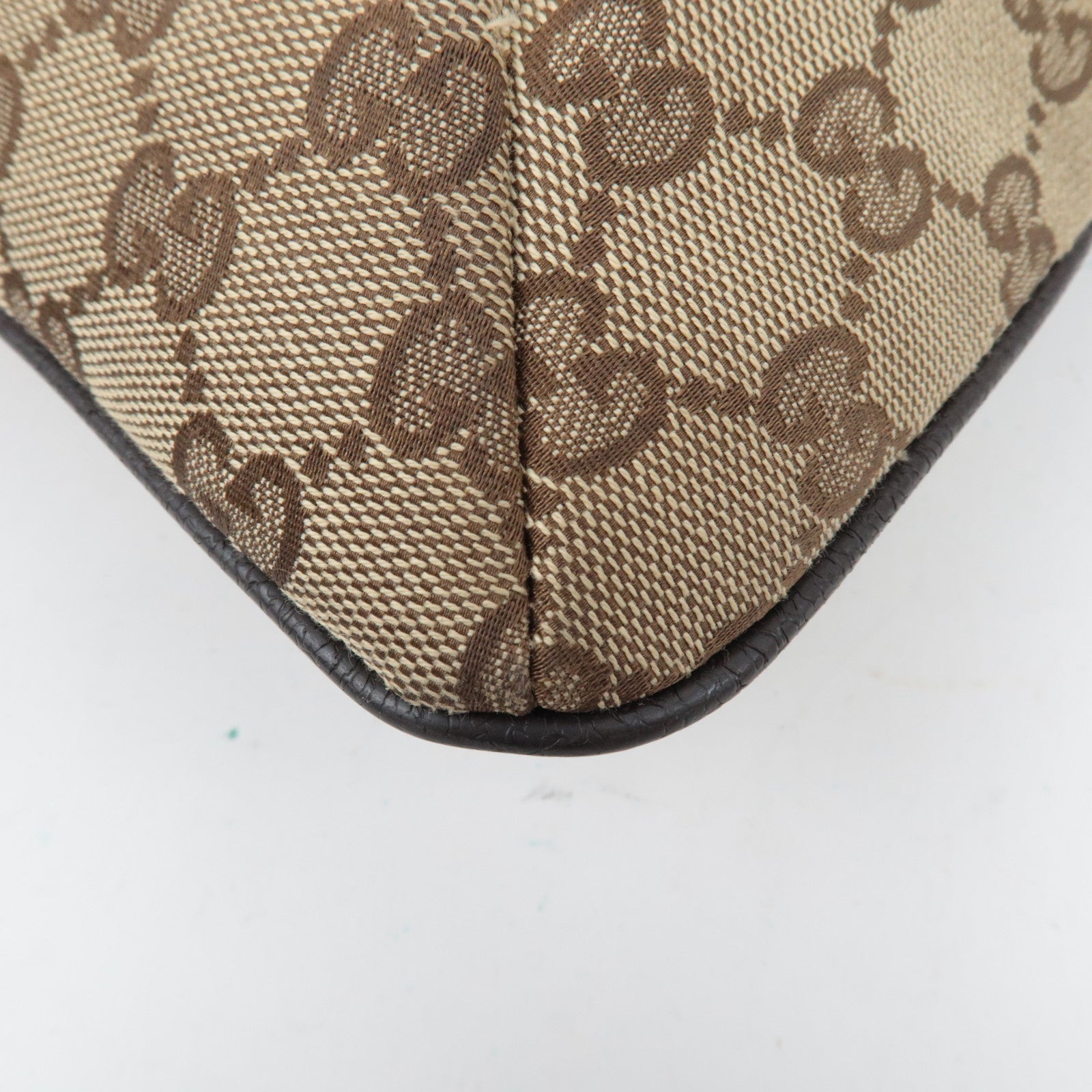 GUCCI GG Canvas Sherry Schoudertas Beige 189749