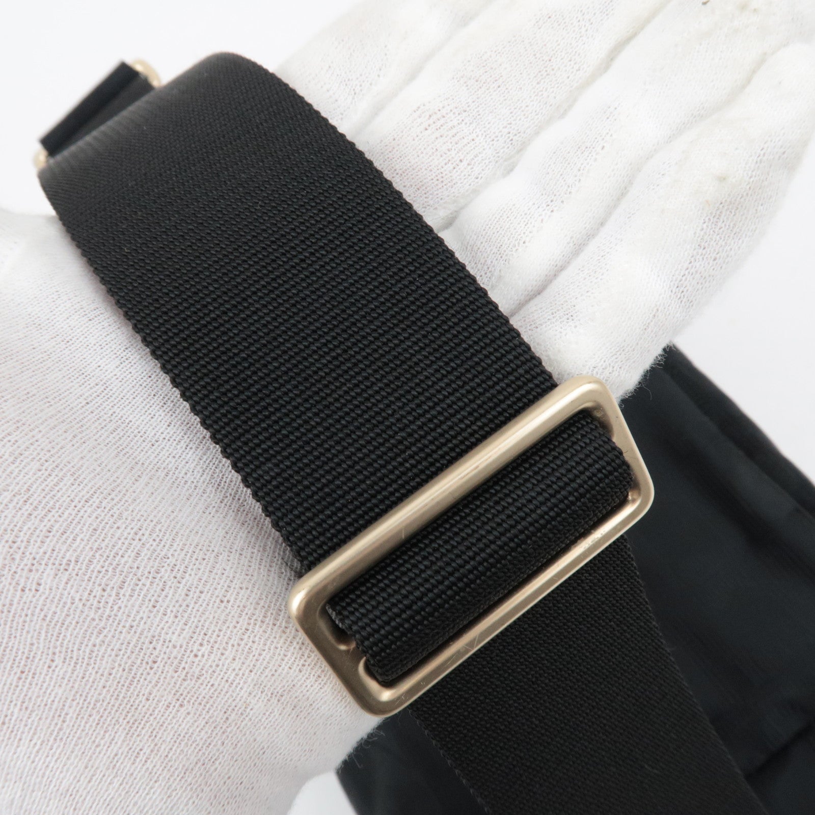 CHANEL New Travel Line Nylon Jacquard Waist Bag Black *G Card