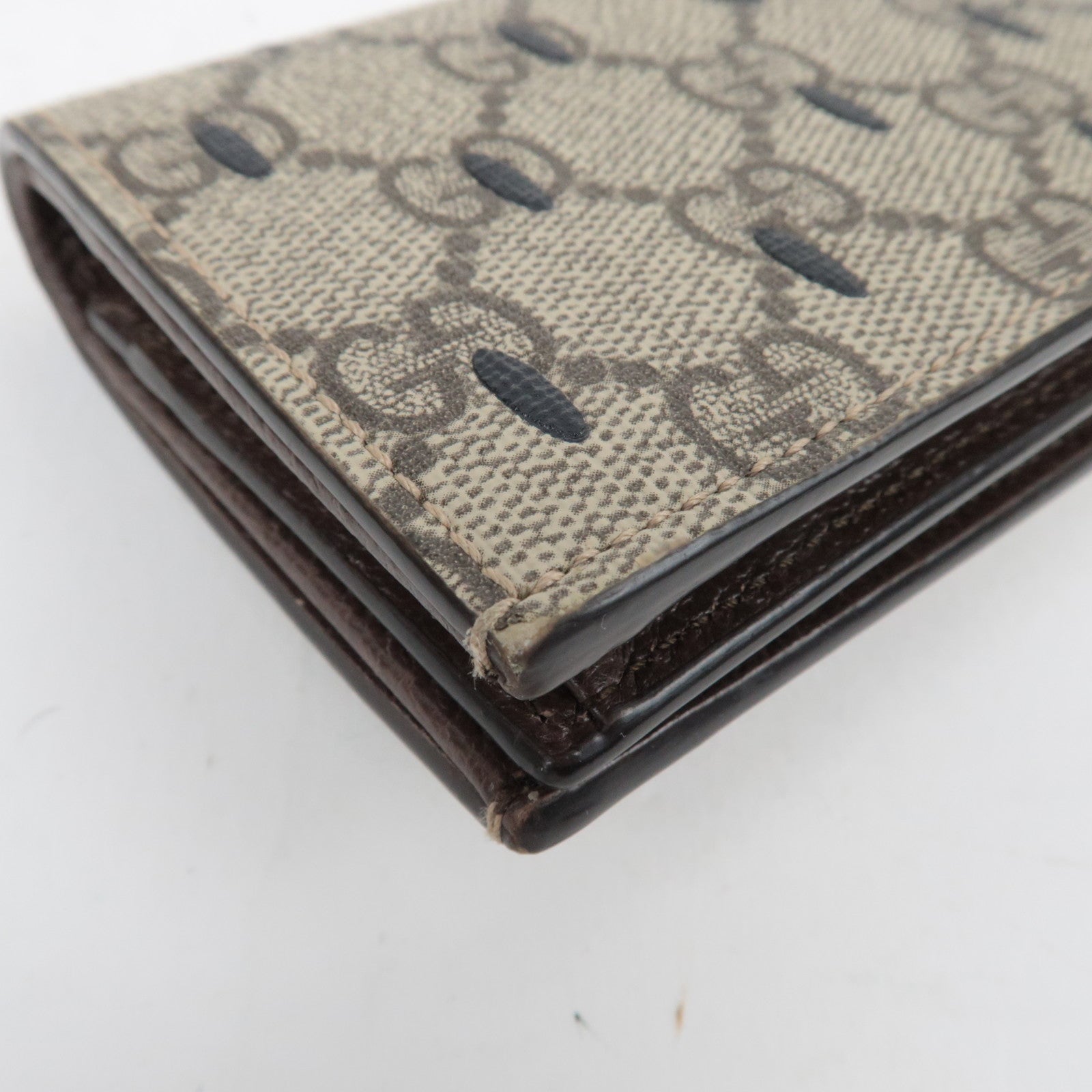 GUCCI GG Supreme Strawberry Compact Wallet Beige 726247 *Box, Dust Bag