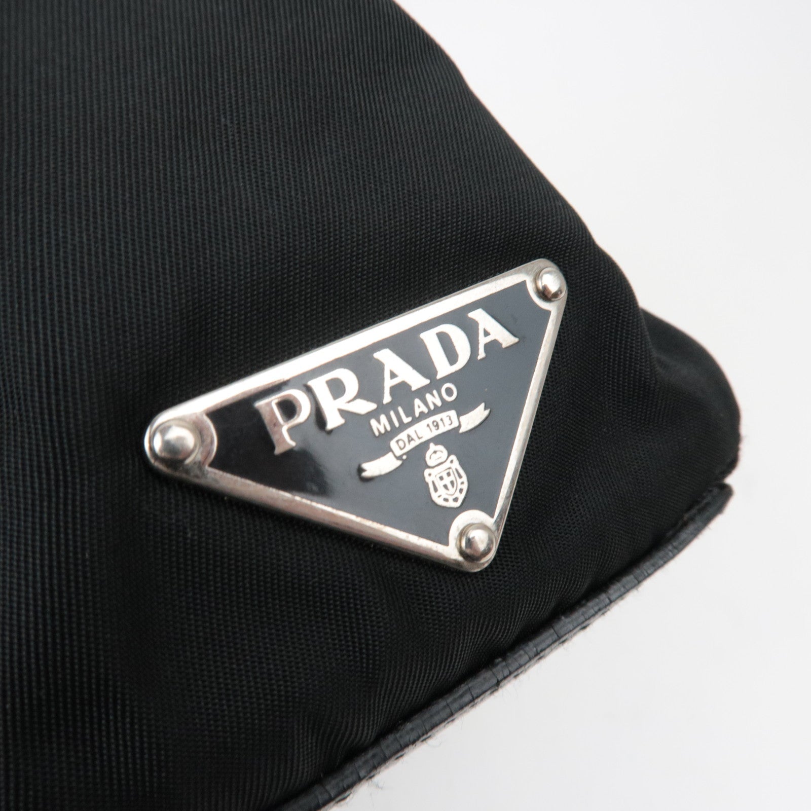 PRADA Leather One Shoulder Bag Black ※Dust Bag